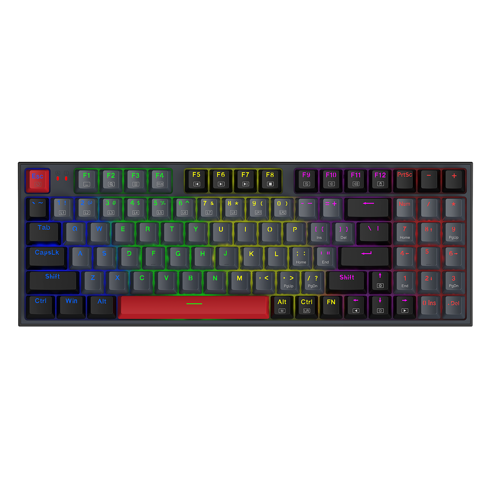 Papan kekunci mekanikal berwayar Redragon KITAVA LITE K636GLR-R/ K636LGR-R untuk permainan