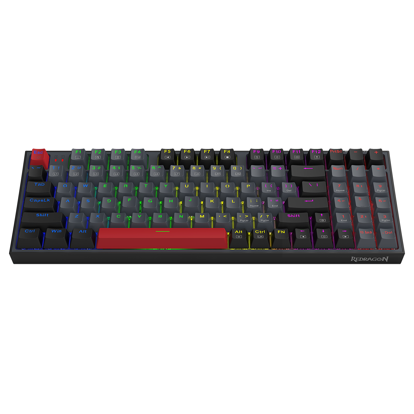Papan kekunci mekanikal berwayar Redragon KITAVA LITE K636GLR-R/ K636LGR-R untuk permainan