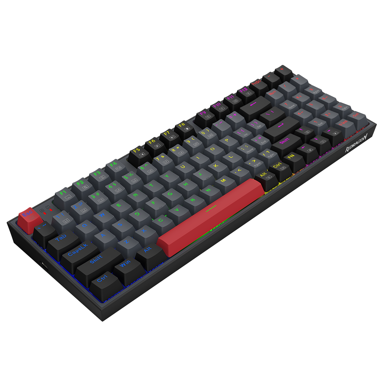 Papan kekunci mekanikal berwayar Redragon KITAVA LITE K636GLR-R/ K636LGR-R untuk permainan