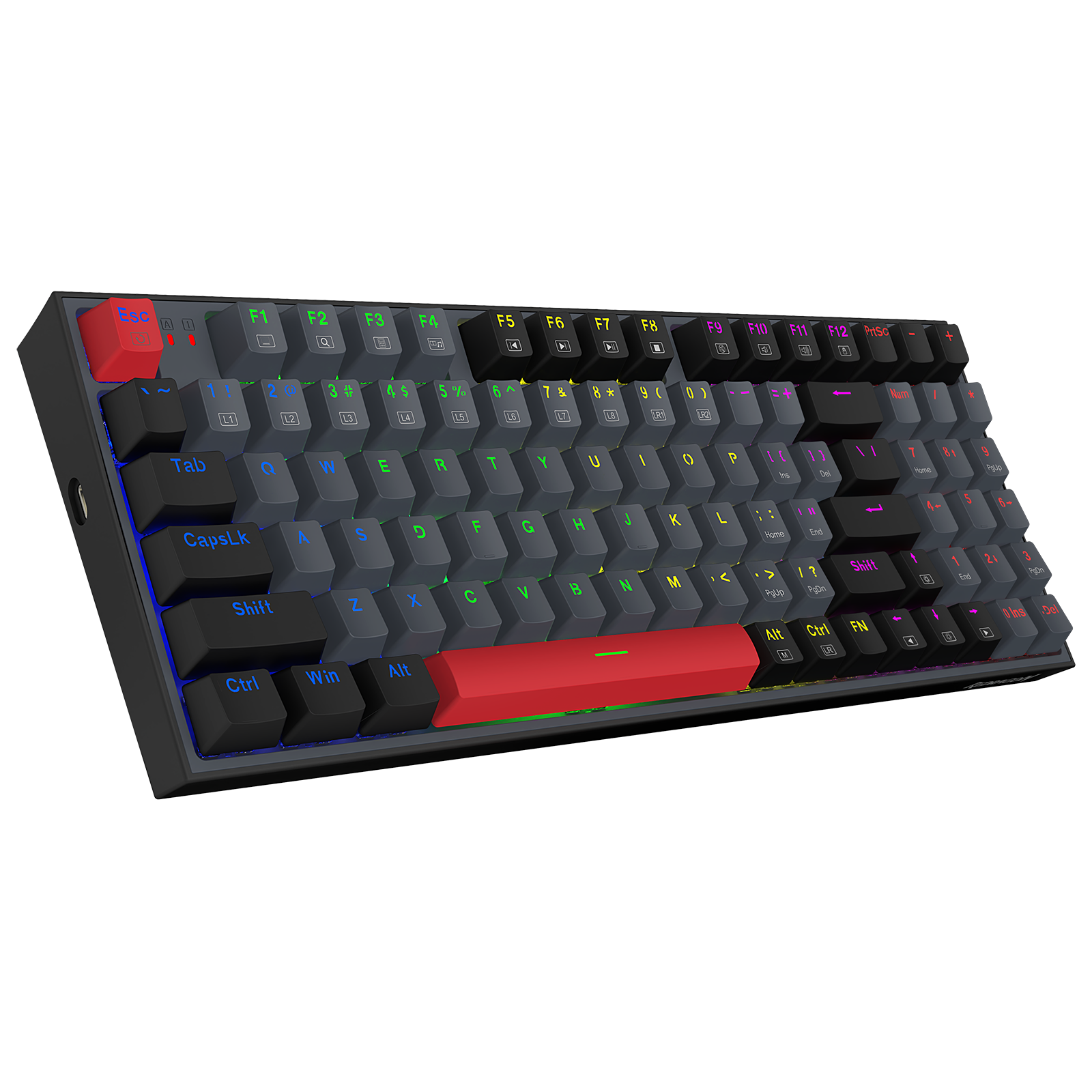 Papan kekunci mekanikal berwayar Redragon KITAVA LITE K636GLR-R/ K636LGR-R untuk permainan