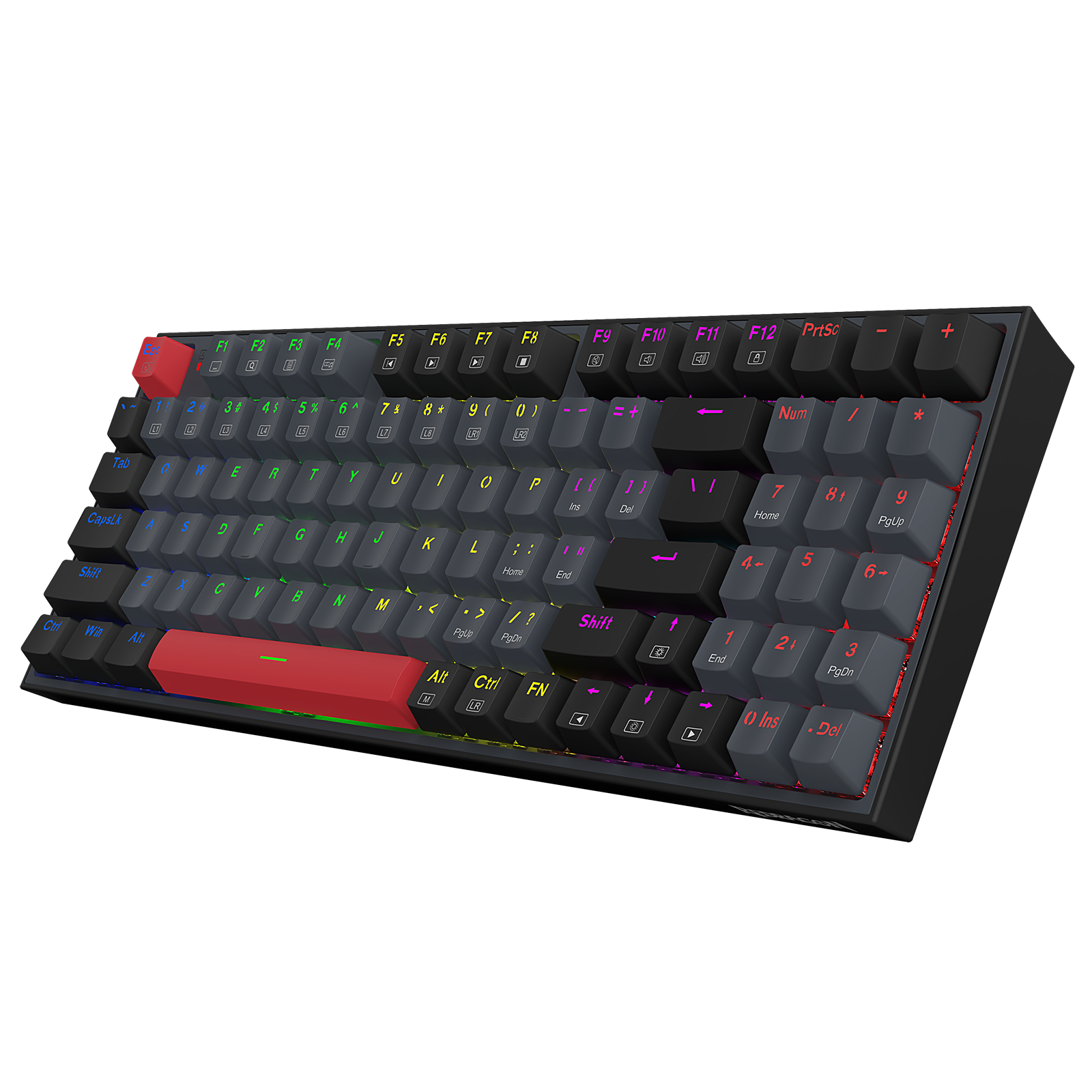 Papan kekunci mekanikal berwayar Redragon KITAVA LITE K636GLR-R/ K636LGR-R untuk permainan