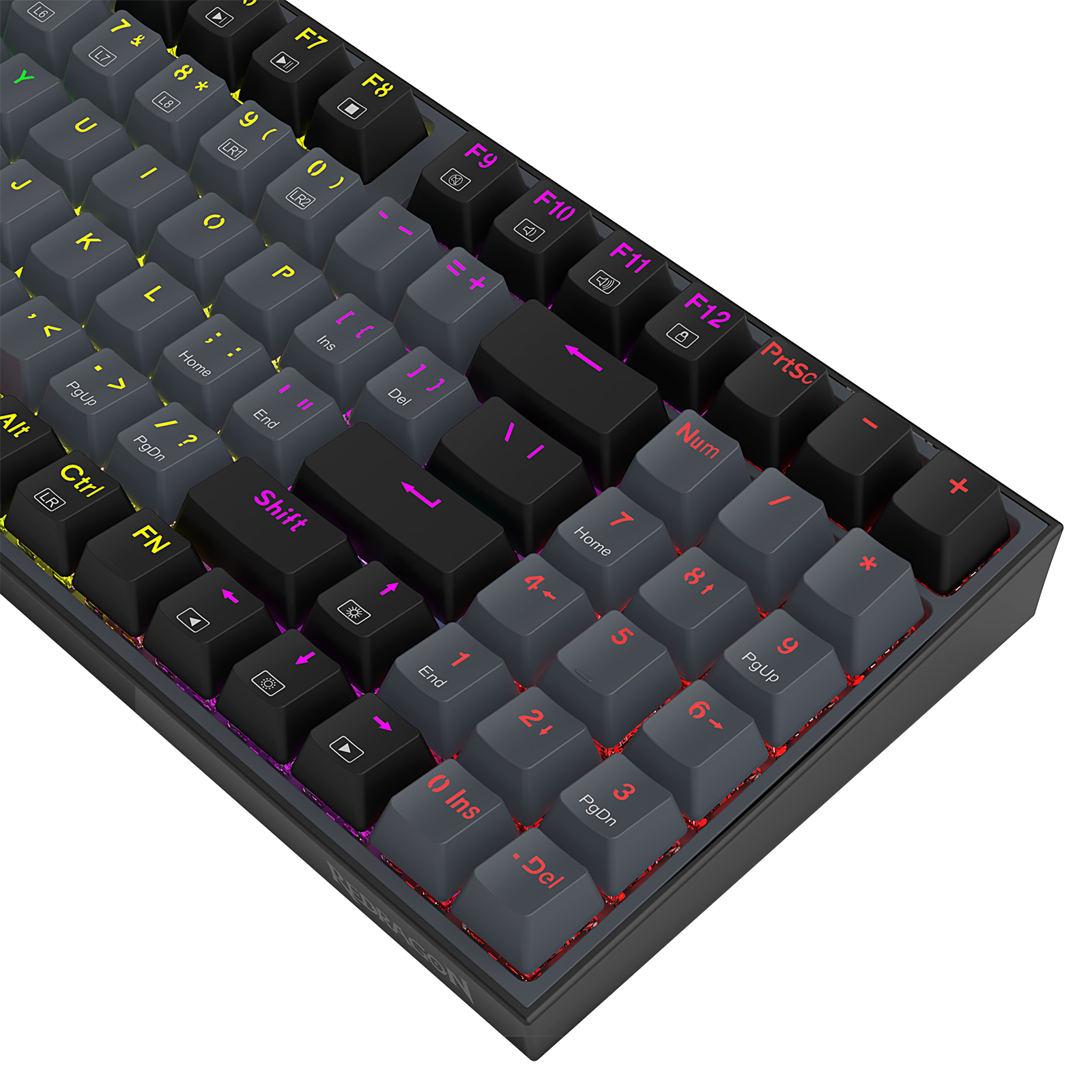 Papan kekunci mekanikal berwayar Redragon KITAVA LITE K636GLR-R/ K636LGR-R untuk permainan