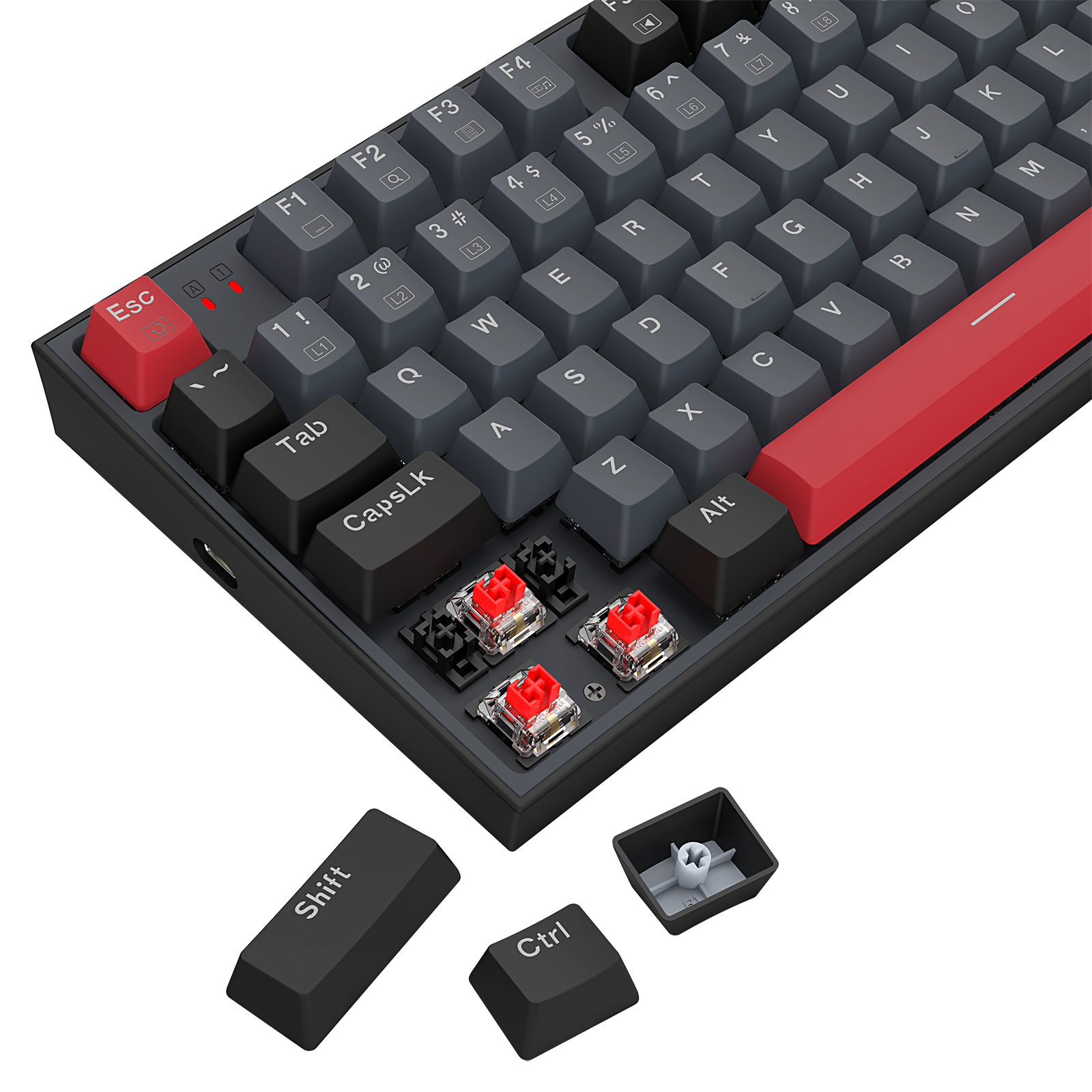 Papan kekunci mekanikal berwayar Redragon KITAVA LITE K636GLR-R/ K636LGR-R untuk permainan