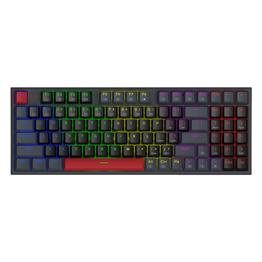 Papan kekunci mekanikal berwayar Redragon KITAVA LITE K636GLR-R/ K636LGR-R untuk permainan