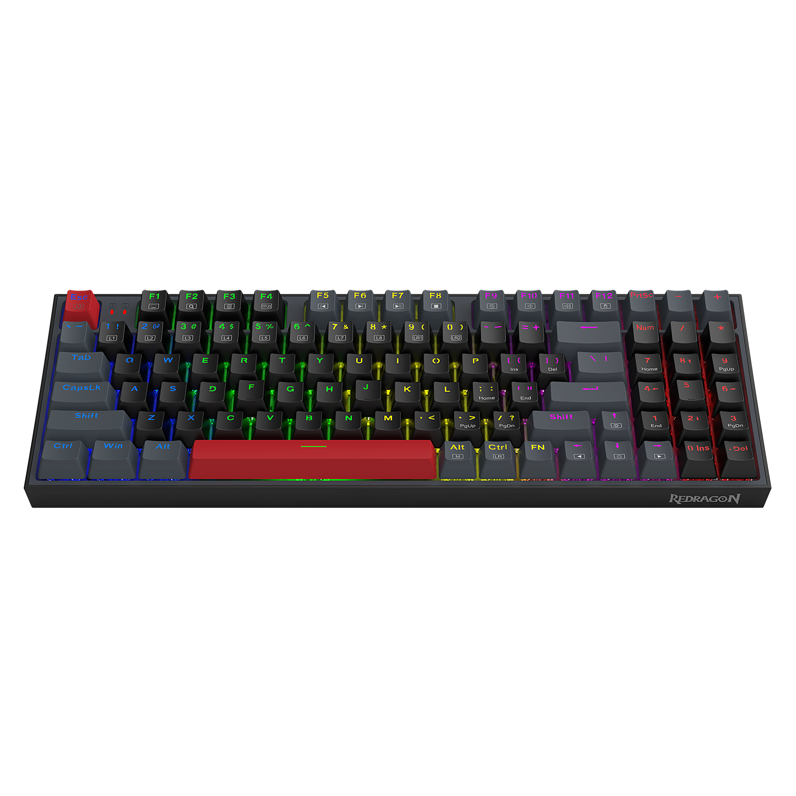 Papan kekunci mekanikal berwayar Redragon KITAVA LITE K636GLR-R/ K636LGR-R untuk permainan