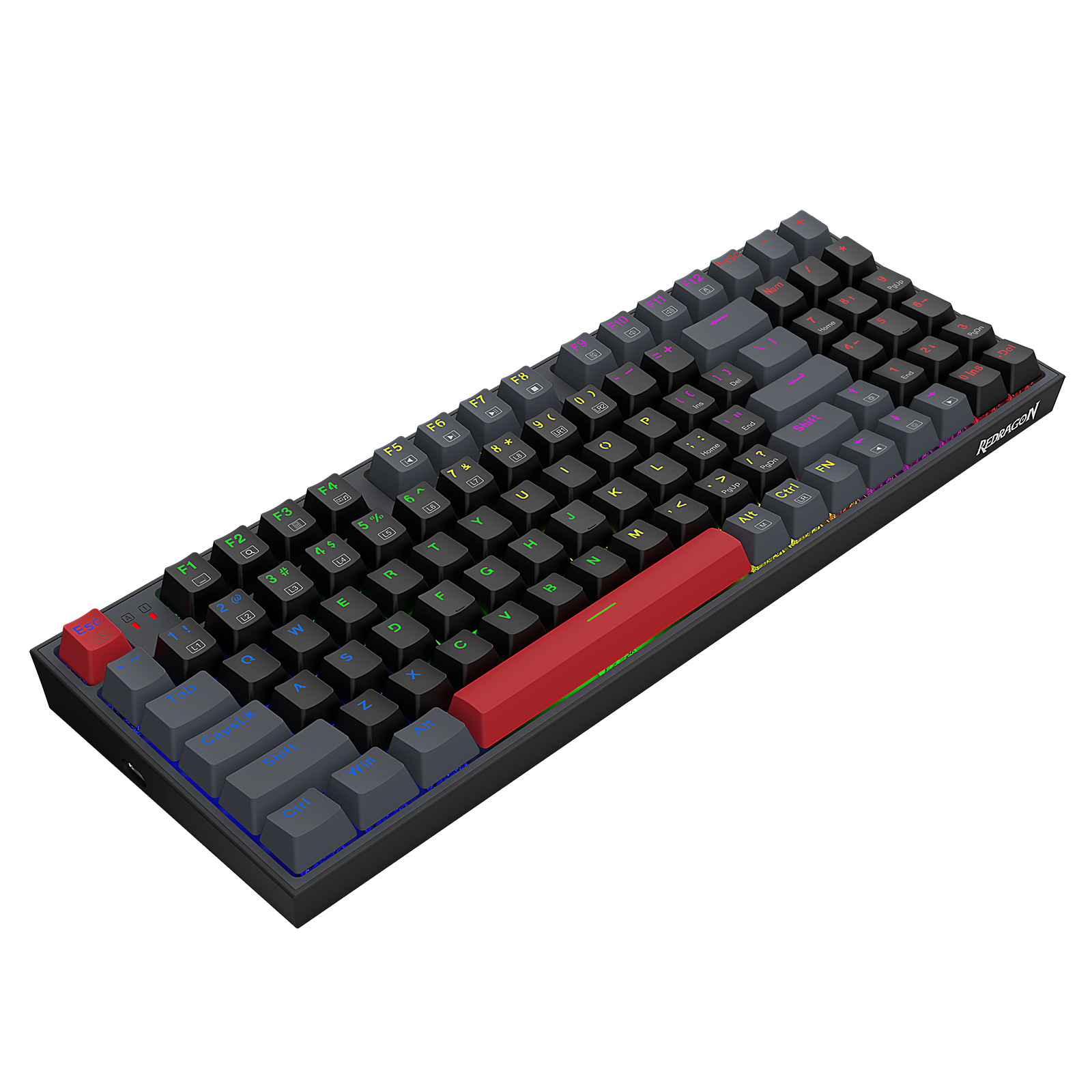 Papan kekunci mekanikal berwayar Redragon KITAVA LITE K636GLR-R/ K636LGR-R untuk permainan