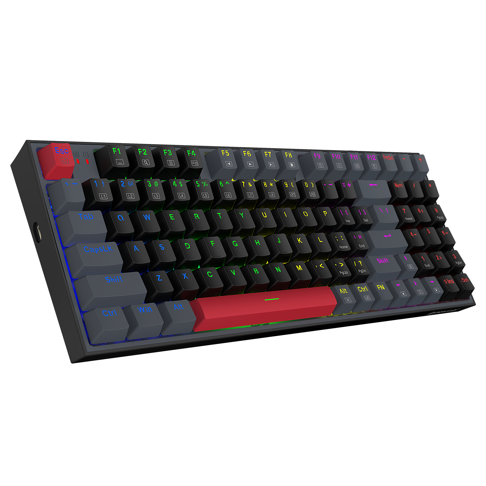 Papan kekunci mekanikal berwayar Redragon KITAVA LITE K636GLR-R/ K636LGR-R untuk permainan