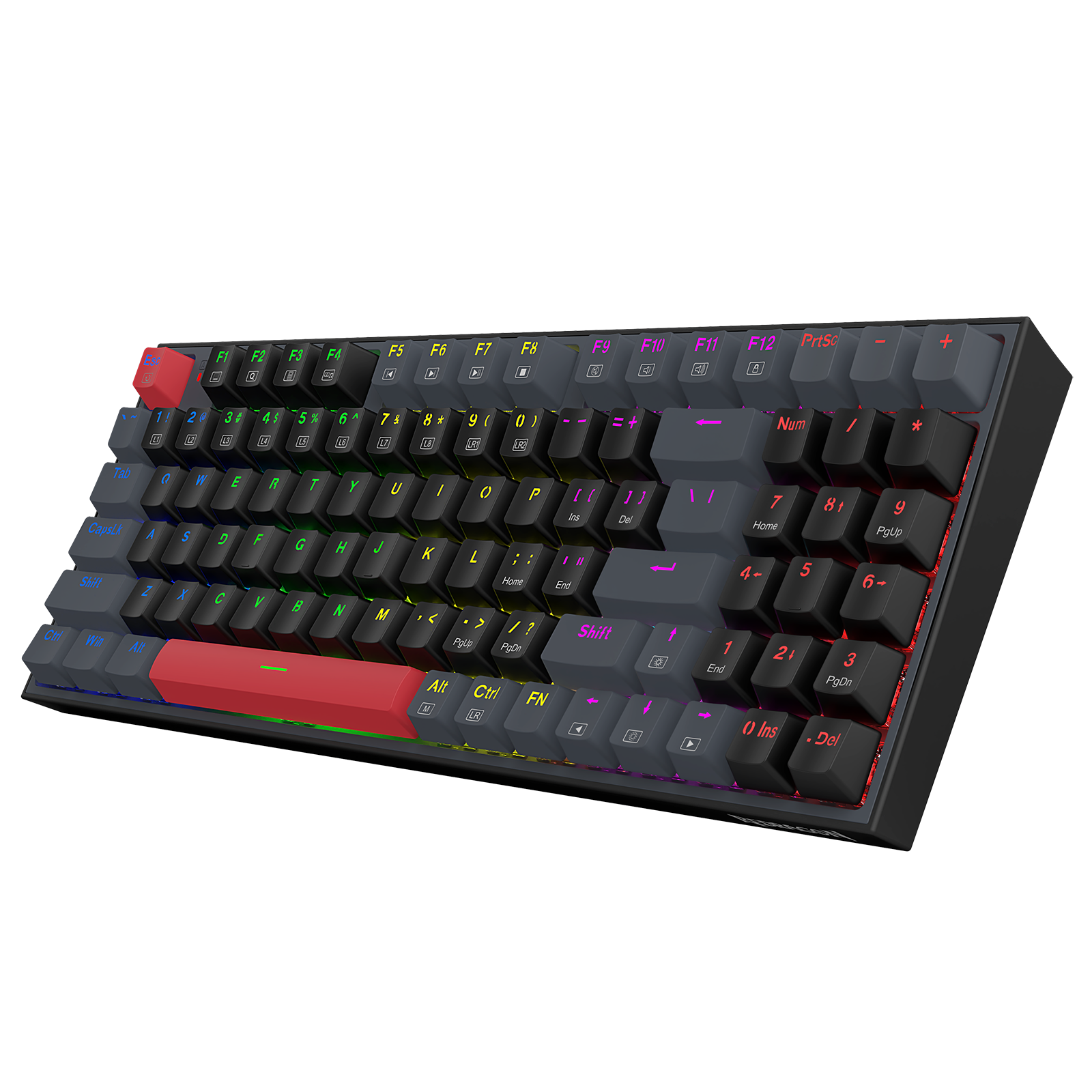 Papan kekunci mekanikal berwayar Redragon KITAVA LITE K636GLR-R/ K636LGR-R untuk permainan