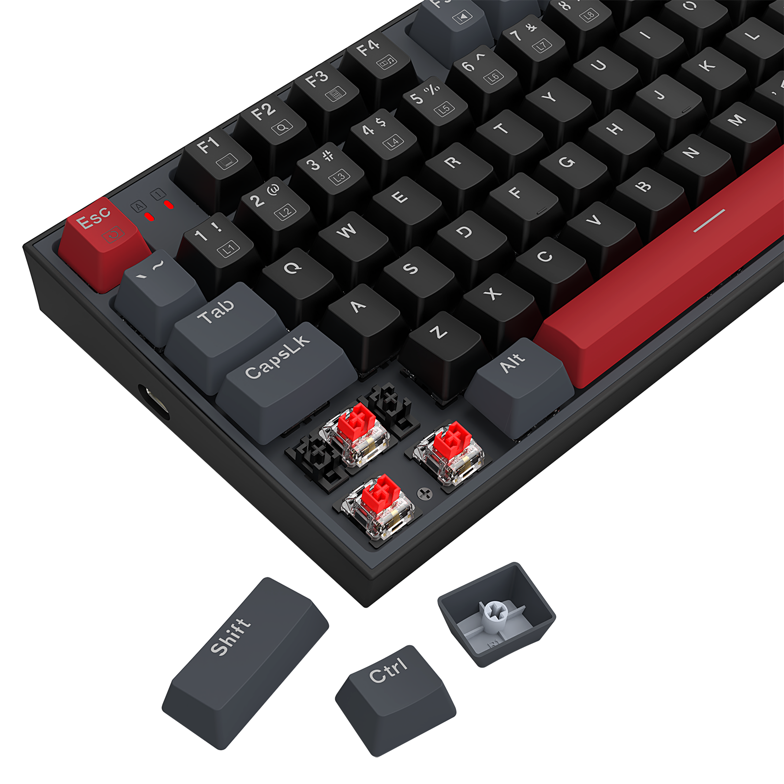 Papan kekunci mekanikal berwayar Redragon KITAVA LITE K636GLR-R/ K636LGR-R untuk permainan