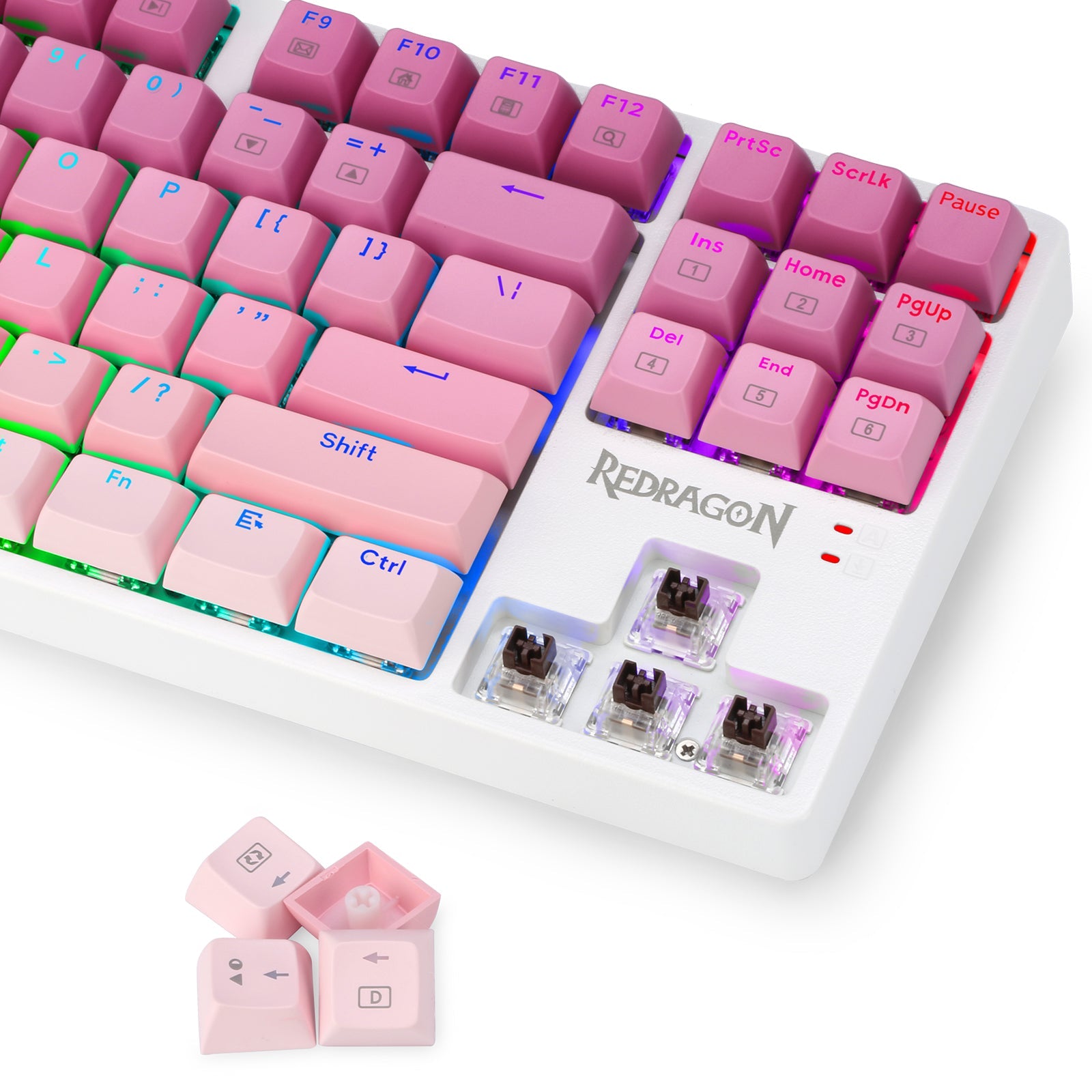 Papan Kekunci Mekanikal Permainan TKL Berwayar CASS K645W-GP-RGB