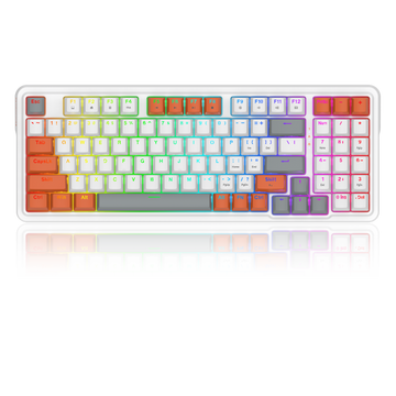 Redragon K664WOB-RGB GLORIA Berwayar 94 kekunci GASKET dipasang mekanikal permainan