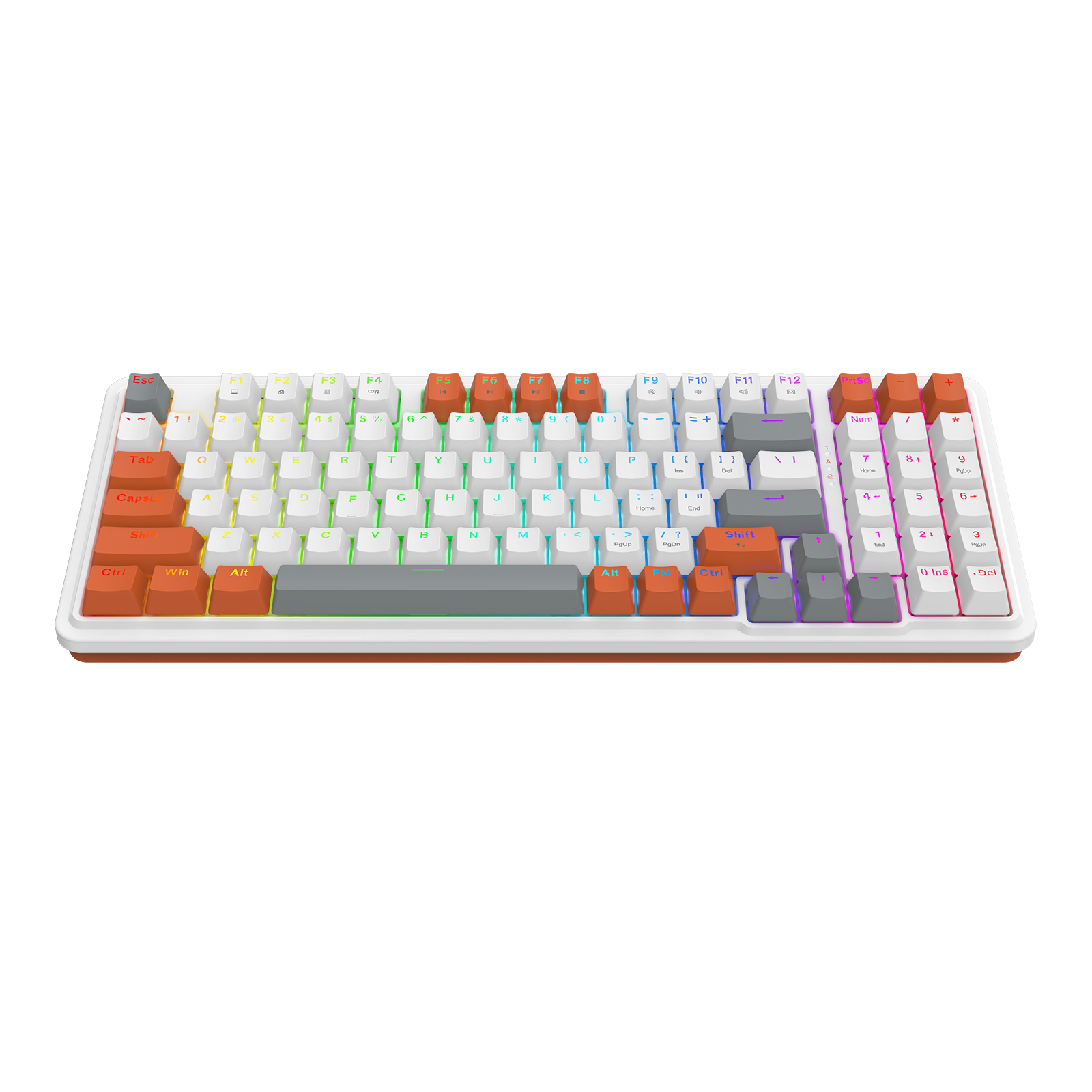 Redragon K664WOB-RGB GLORIA Berwayar 94 kekunci GASKET dipasang mekanikal permainan