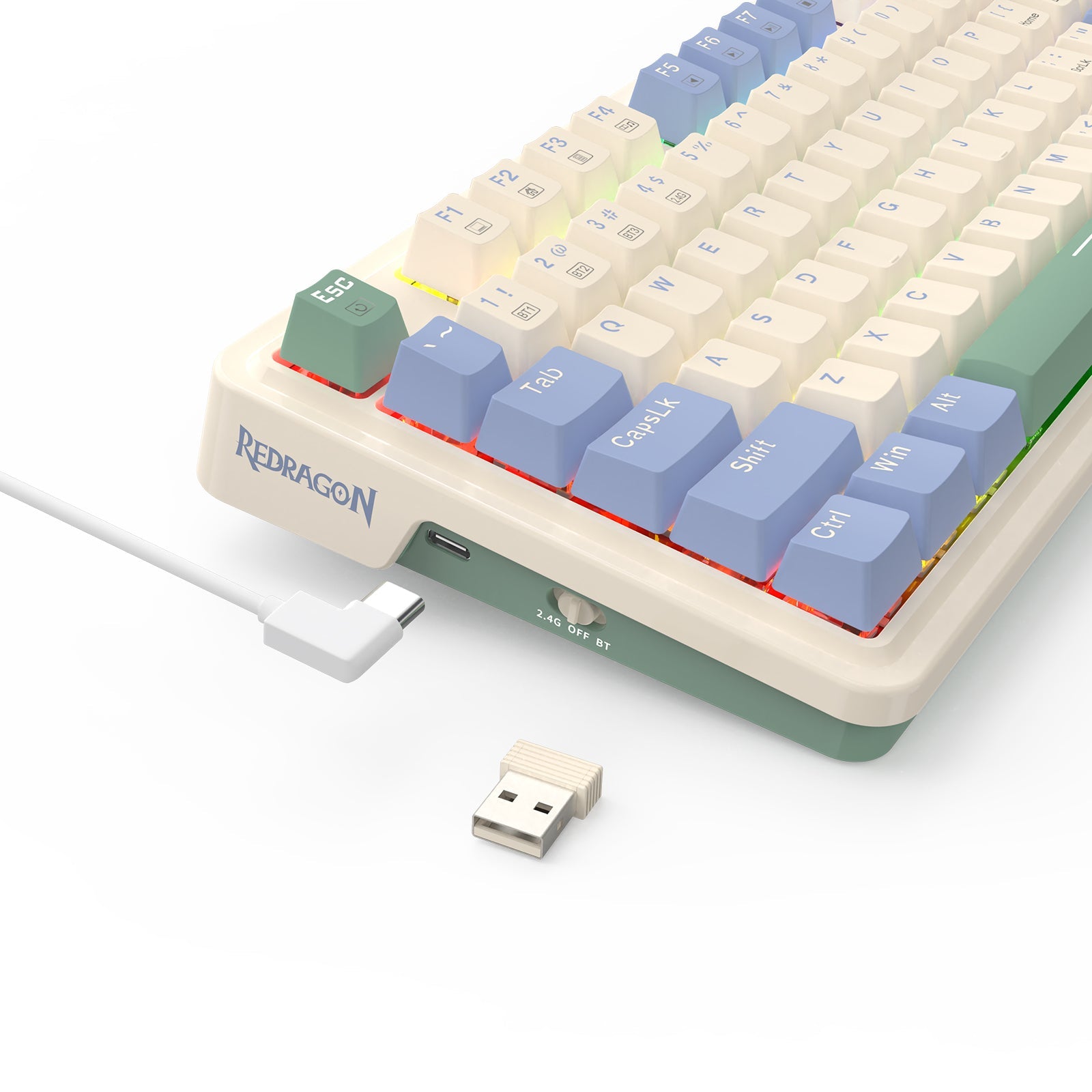 REDRAGON UCAL PRO K673CPG-RGB-PRO 3 Mod Sambungan Papan Kekunci Mekanikal Lekap GASKET