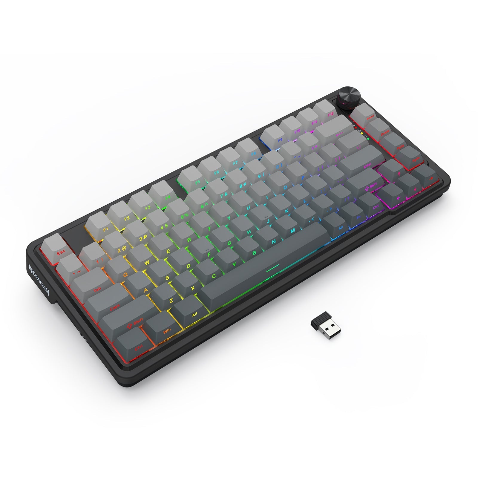 Papan Kekunci Sambungan 3 Mod REDRAGON UCAL PRO K673SP-RGB-PRO Keycap Cetakan Sisi