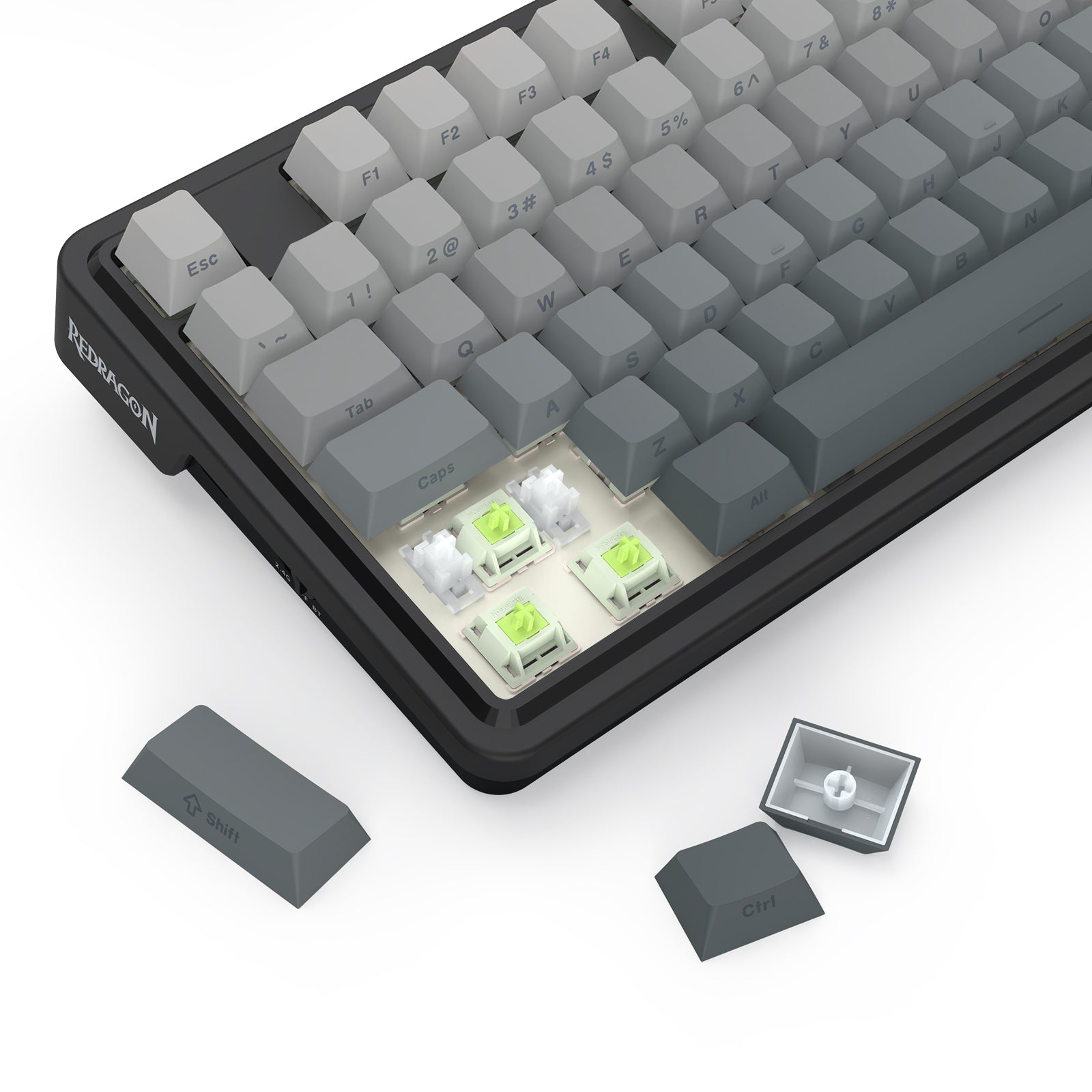 Papan Kekunci Sambungan 3 Mod REDRAGON UCAL PRO K673SP-RGB-PRO Keycap Cetakan Sisi