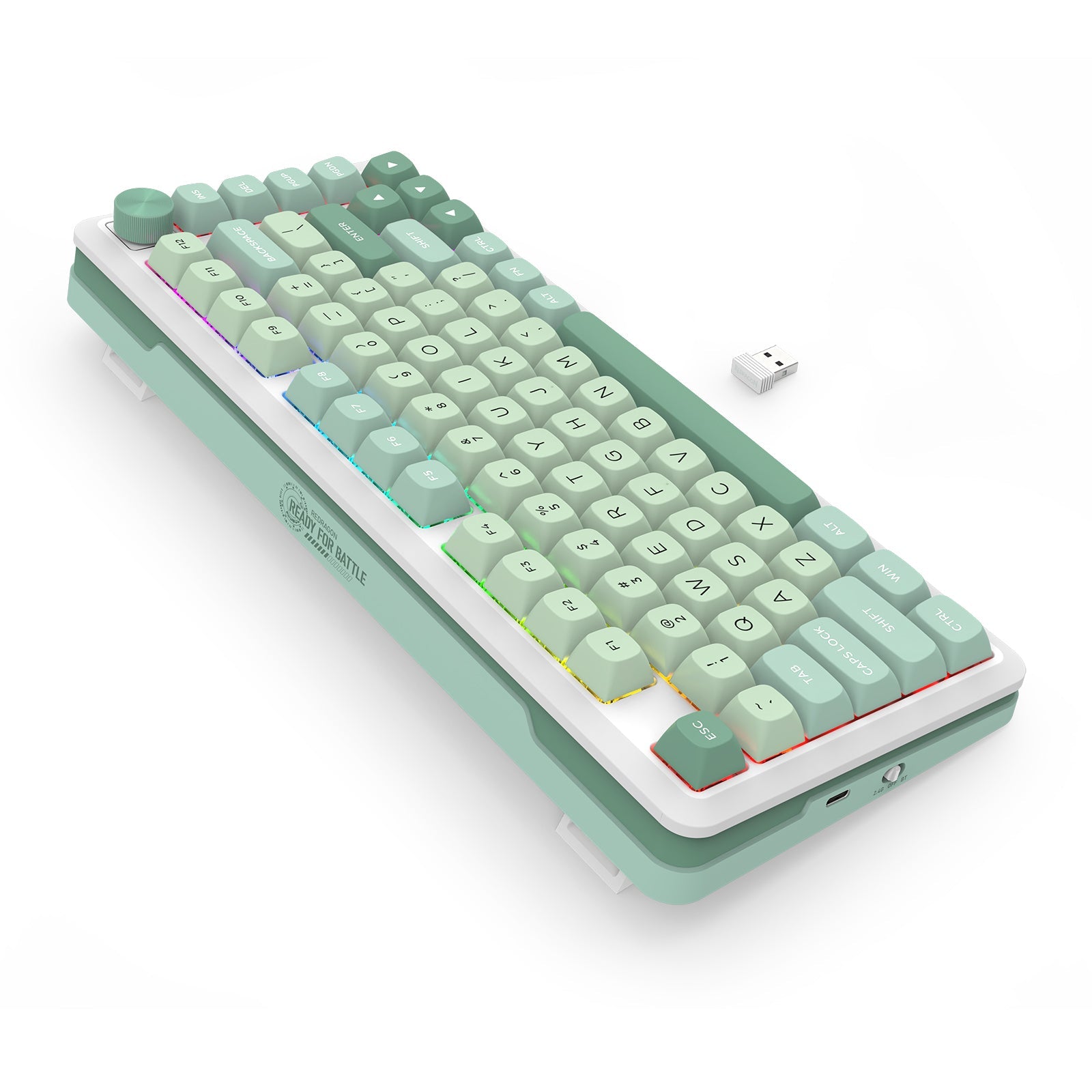 Papan kekunci mekanikal permainan gunung GASKET wayarles susun atur 75% Redragon K681MG-RGB-PRO CYRUS PRO