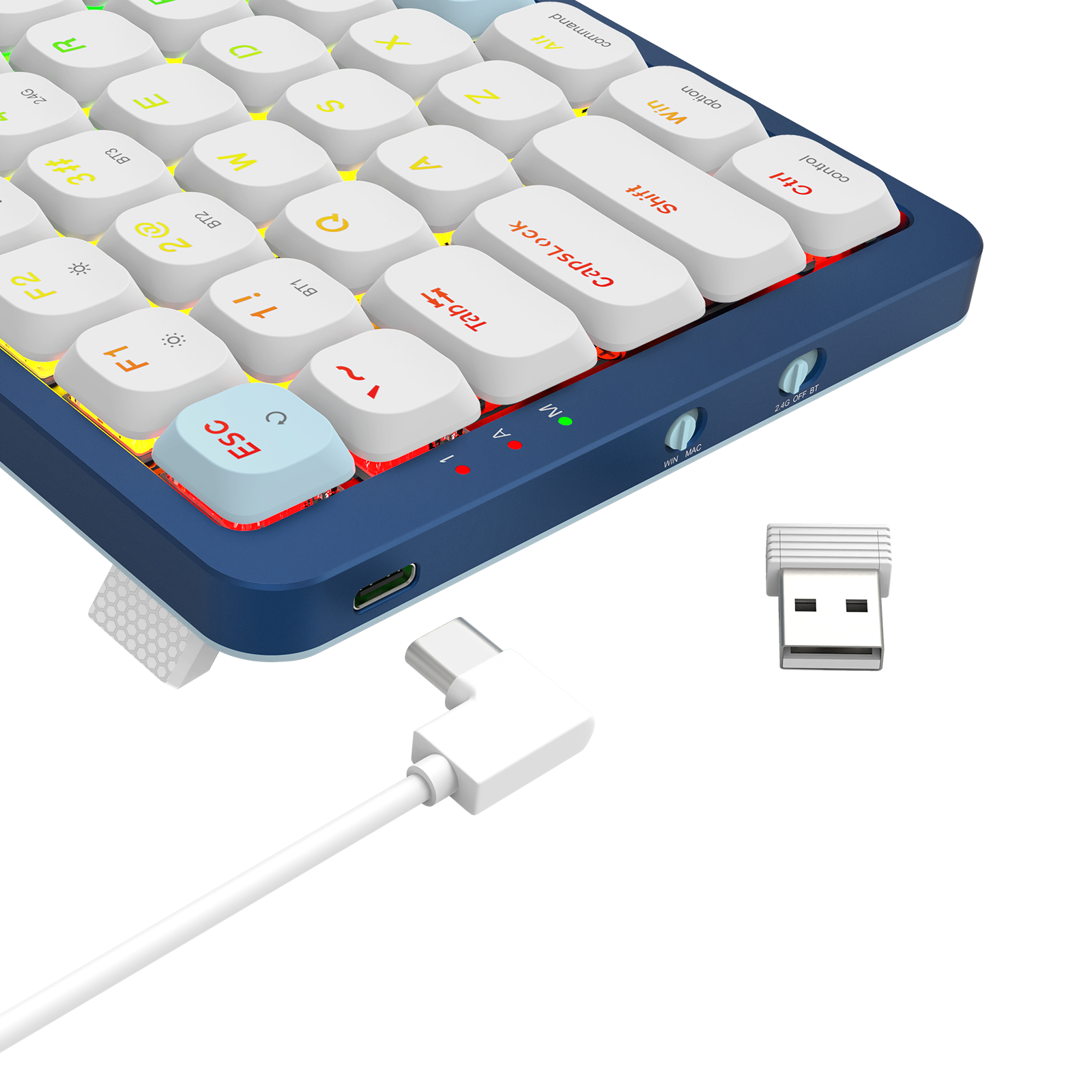 Redragon K684WB-RGB-PRO EVA PRO Papan Kekunci Mekanikal Profil Rendah 94 Kekunci Sambungan 3 Mod