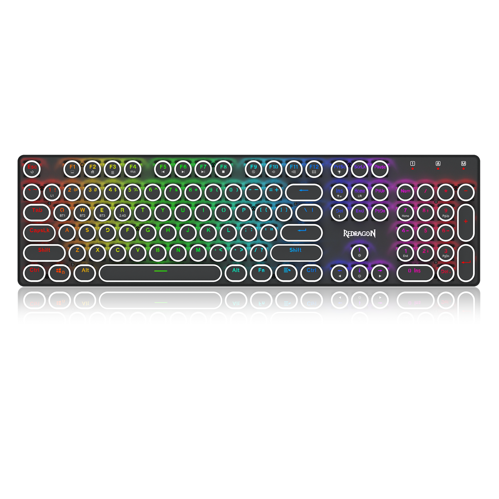 FLARE PRO K710RGB-PRO 3 Mod Sambungan Papan Kekunci Mekanikal Keycap Mesin Taip Retro