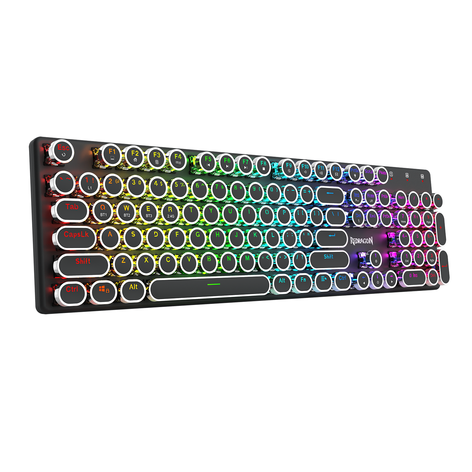 FLARE PRO K710RGB-PRO 3 Mod Sambungan Papan Kekunci Mekanikal Keycap Mesin Taip Retro