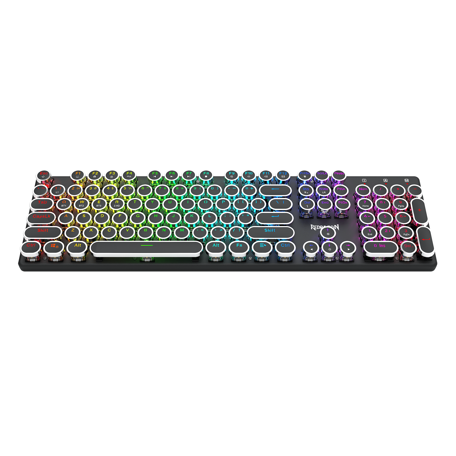FLARE PRO K710RGB-PRO 3 Mod Sambungan Papan Kekunci Mekanikal Keycap Mesin Taip Retro