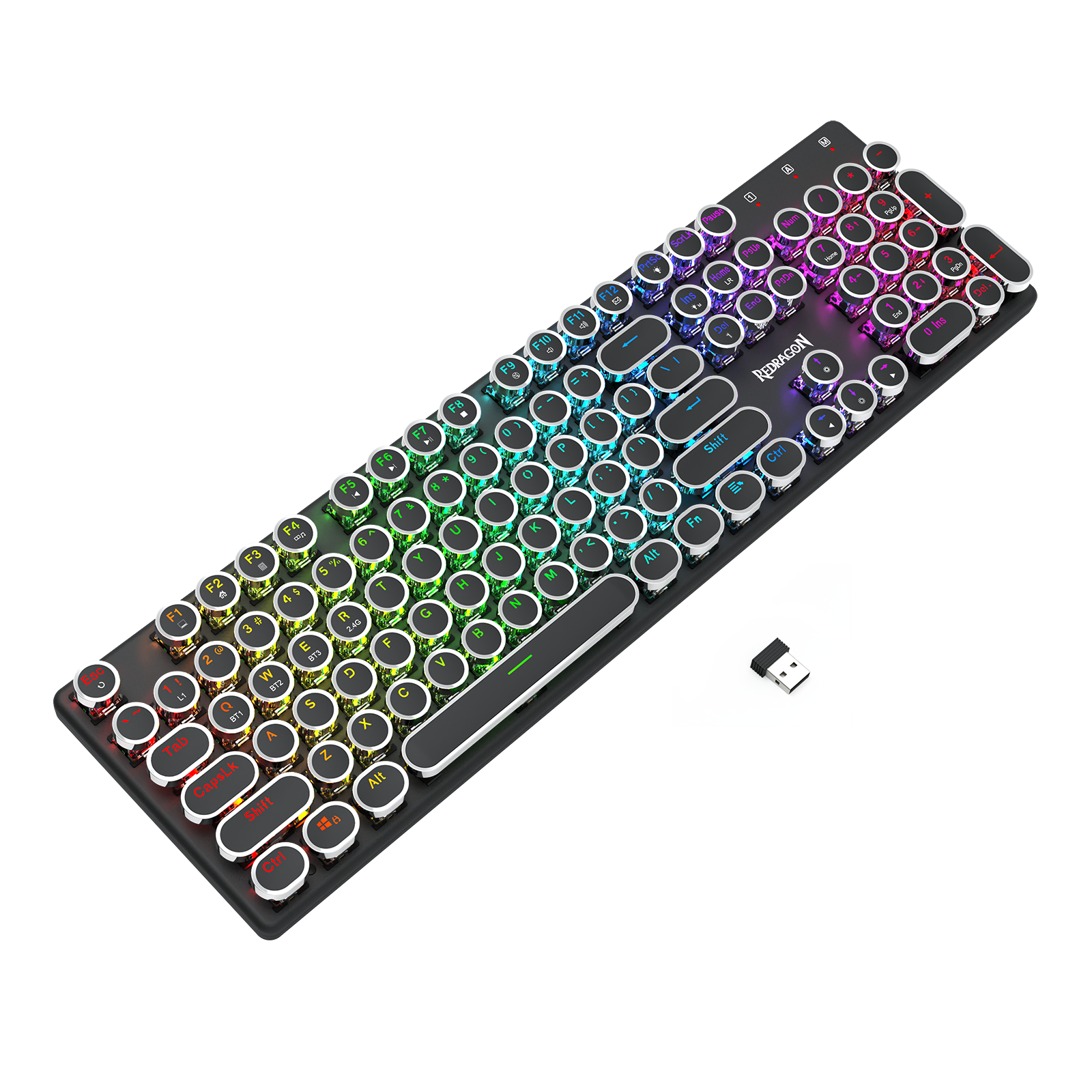 FLARE PRO K710RGB-PRO 3 Mod Sambungan Papan Kekunci Mekanikal Keycap Mesin Taip Retro