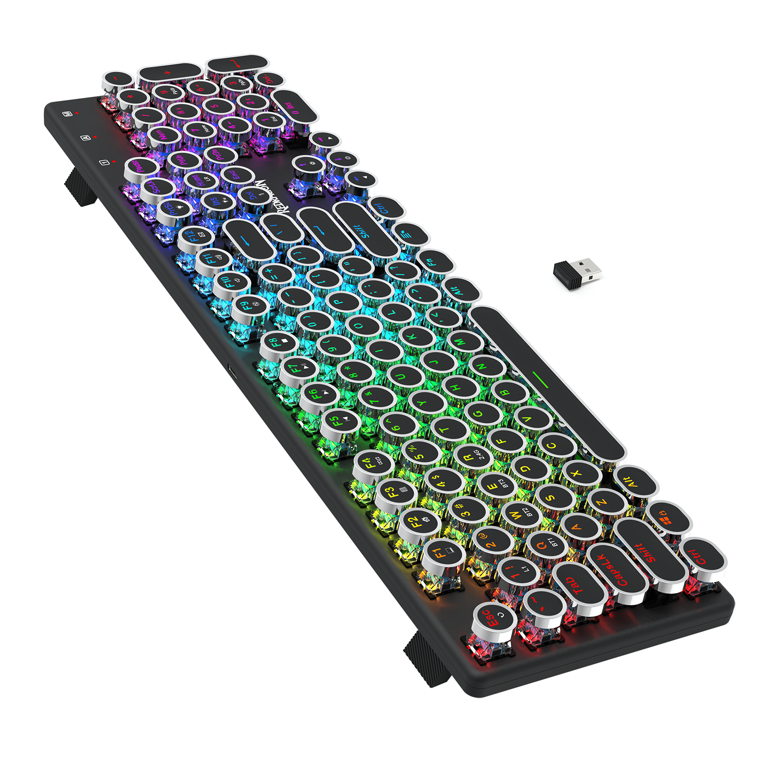 FLARE PRO K710RGB-PRO 3 Mod Sambungan Papan Kekunci Mekanikal Keycap Mesin Taip Retro