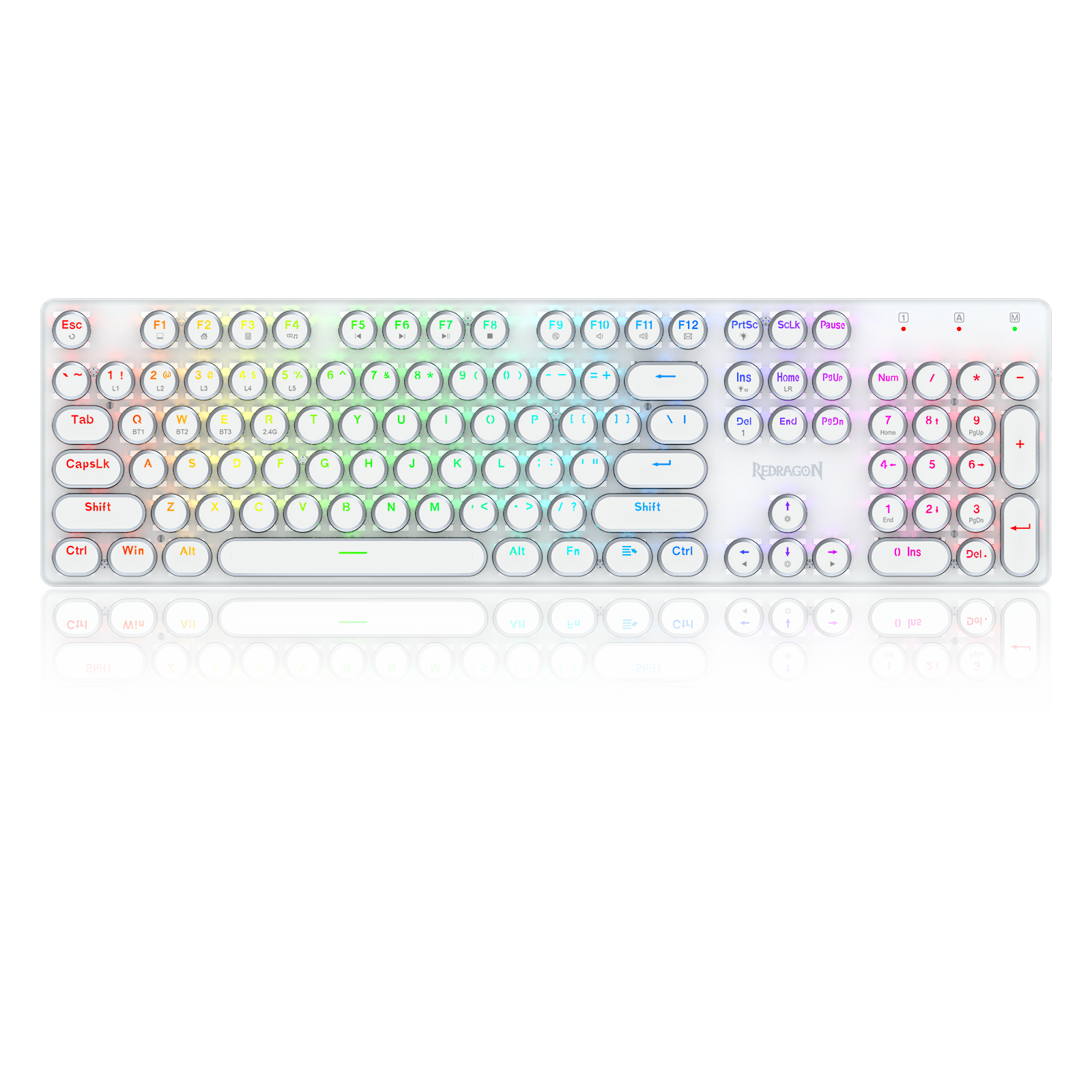 FLARE PRO K710RGB-PRO 3 Mod Sambungan Papan Kekunci Mekanikal Keycap Mesin Taip Retro