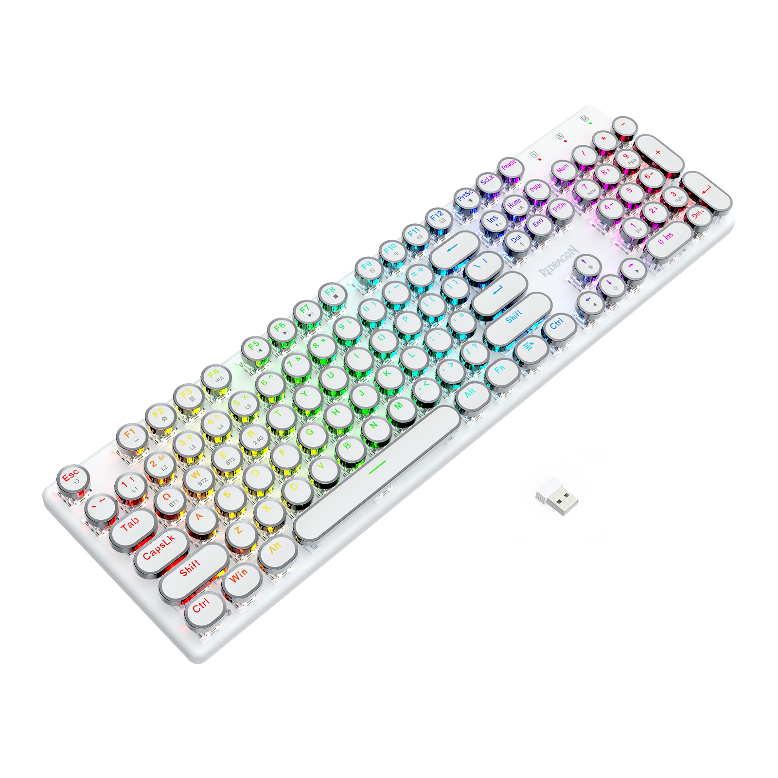 FLARE PRO K710RGB-PRO 3 Mod Sambungan Papan Kekunci Mekanikal Keycap Mesin Taip Retro