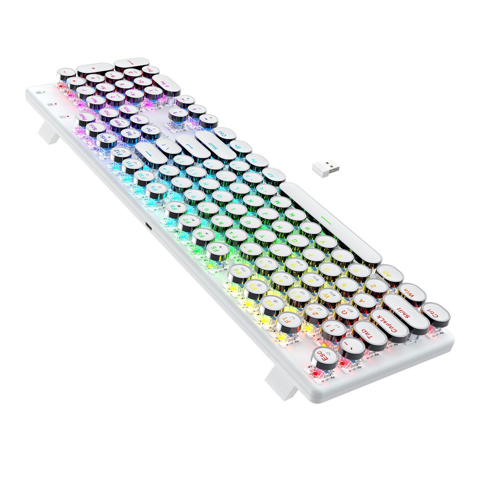 FLARE PRO K710RGB-PRO 3 Mod Sambungan Papan Kekunci Mekanikal Keycap Mesin Taip Retro