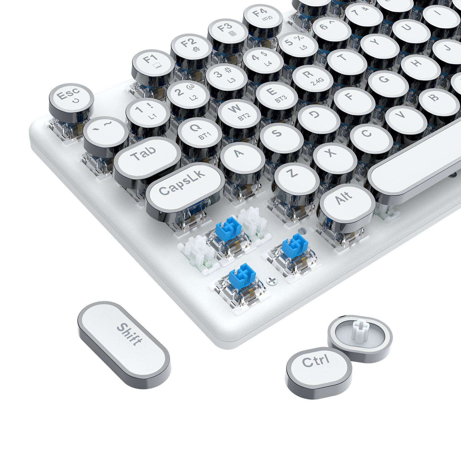 FLARE PRO K710RGB-PRO 3 Mod Sambungan Papan Kekunci Mekanikal Keycap Mesin Taip Retro
