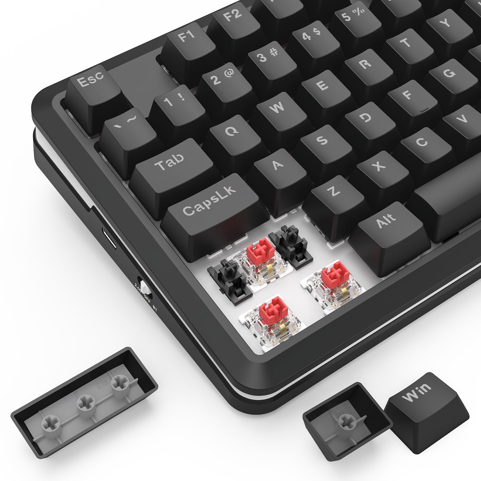 PAPAN KEKUNCI MEKANIKAL GASKET MOUNTED SAMBUNGAN 3-MOD REDRAGON STORMRAZOR K713RGB-PRO