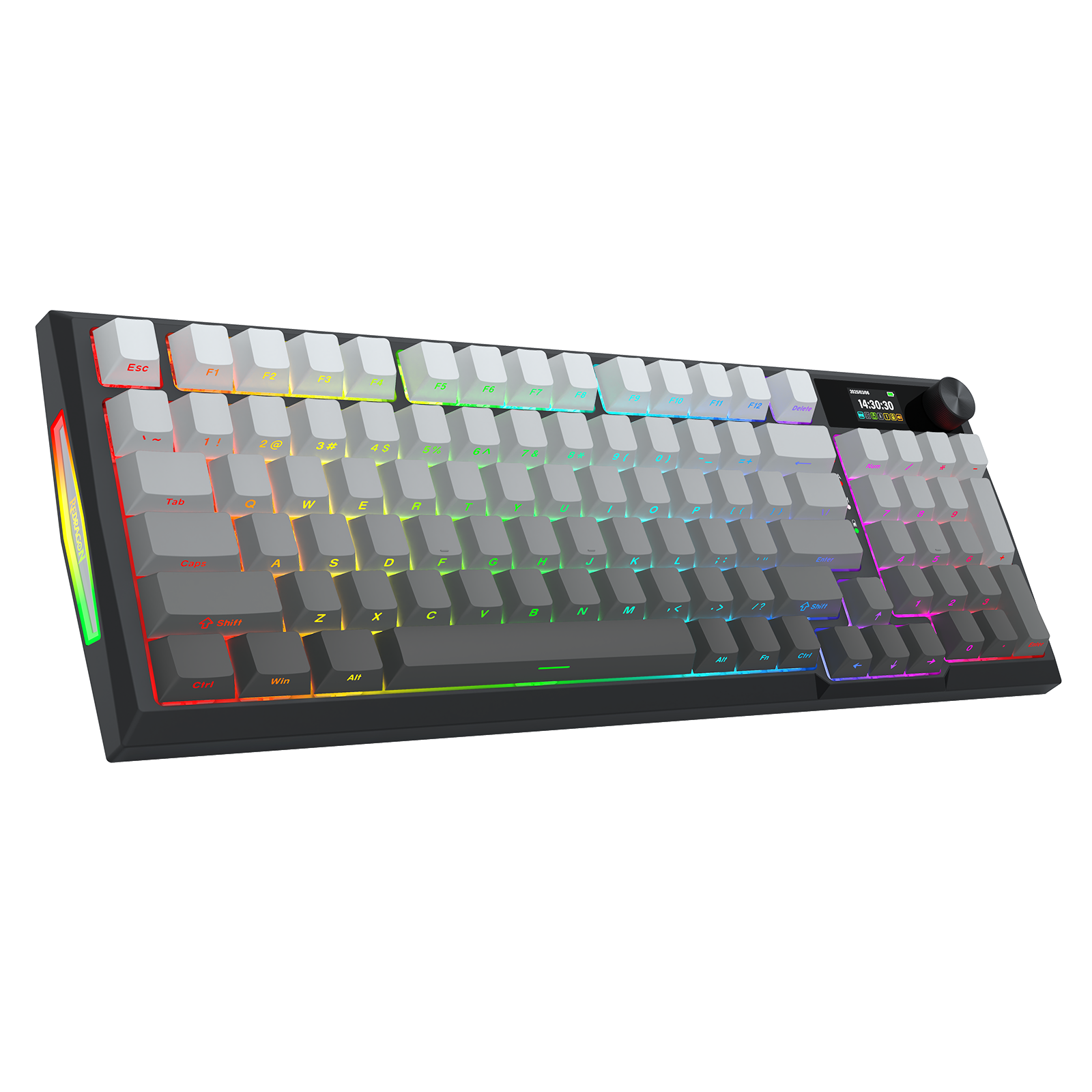 Papan kekunci mekanikal Gasket 3-mod K725SP-RGB-PRO 98+1 dengan paparan LCD