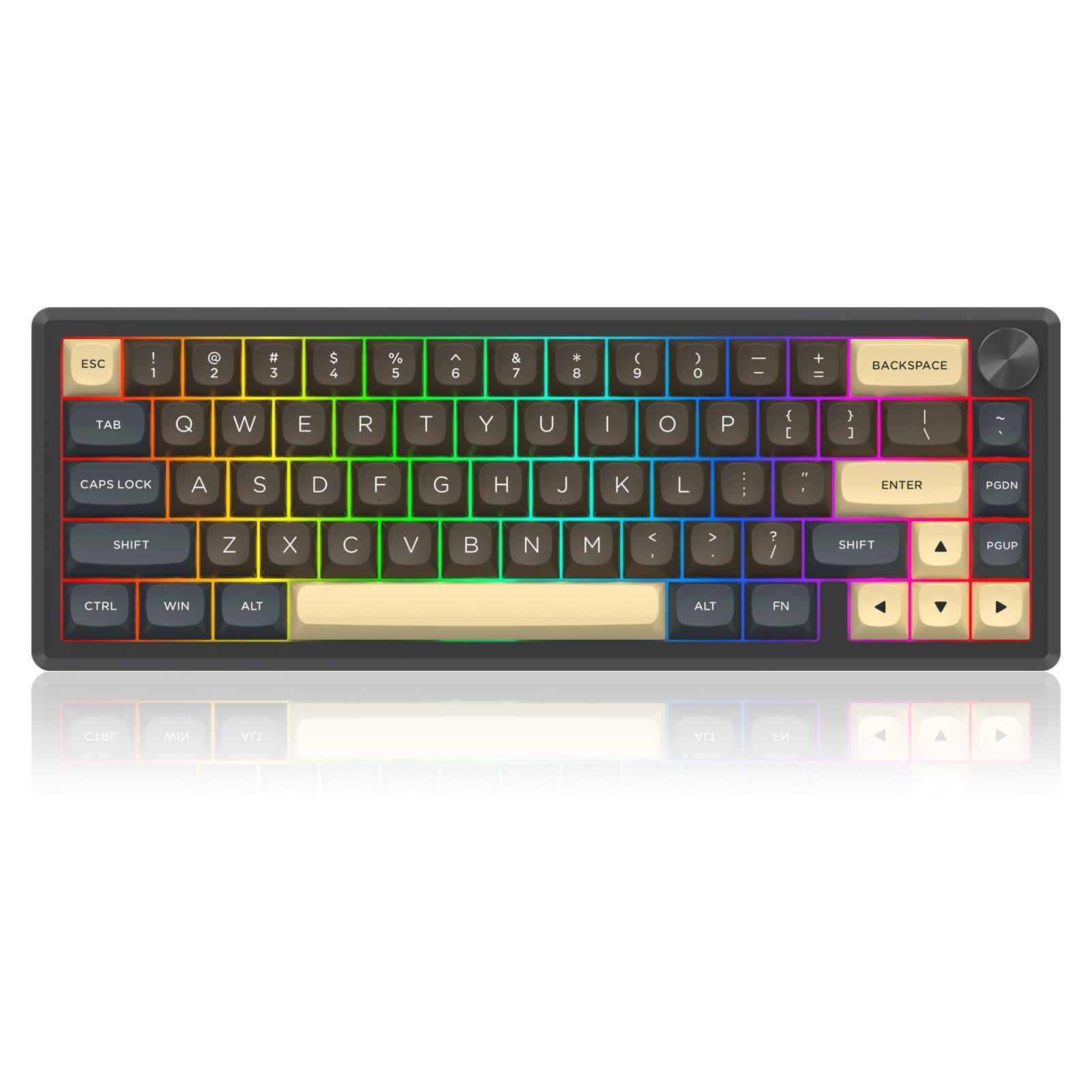 Papan Kekunci Mekanikal Badan Aloi Aluminium Sambungan 3 Mod URANUS PRO 65 K727CGY-RGB-PRO