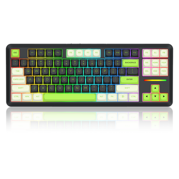 Papan Kekunci Permainan Mekanikal TKL Sambungan 3 Mod WILDSLASH K734BWG-RGB-PRO