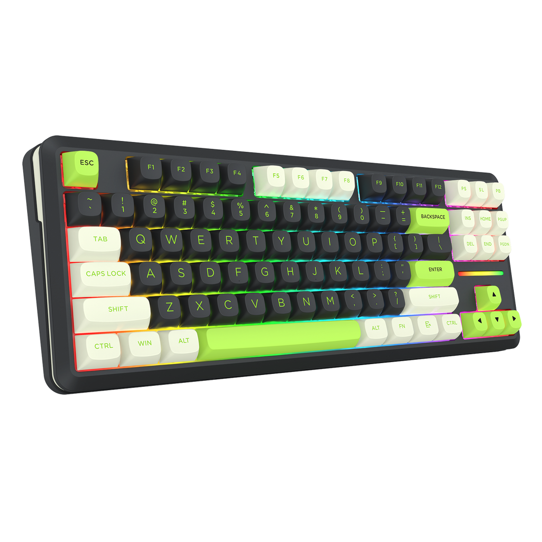 Papan Kekunci Permainan Mekanikal TKL Sambungan 3 Mod WILDSLASH K734BWG-RGB-PRO