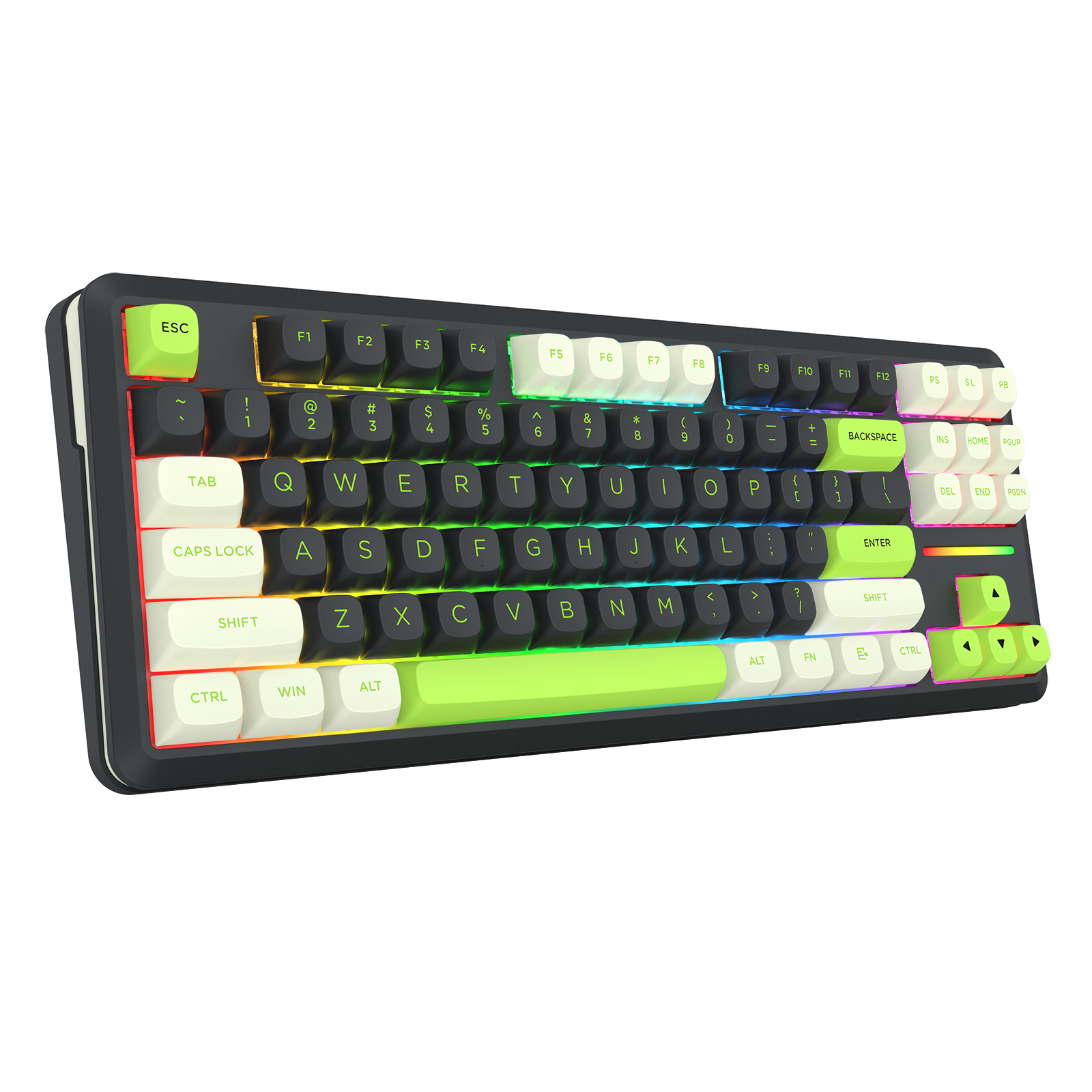 Papan Kekunci Permainan Mekanikal TKL Sambungan 3 Mod WILDSLASH K734BWG-RGB-PRO
