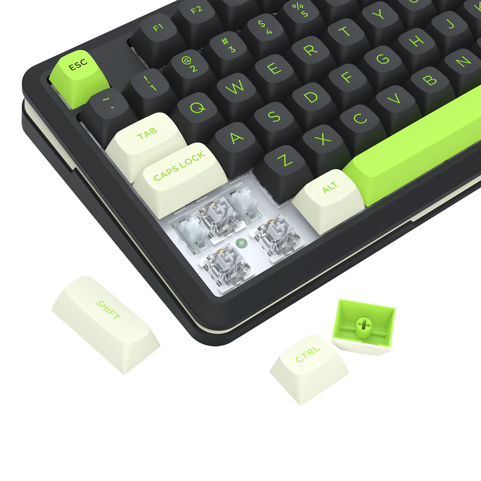 Papan Kekunci Permainan Mekanikal TKL Sambungan 3 Mod WILDSLASH K734BWG-RGB-PRO