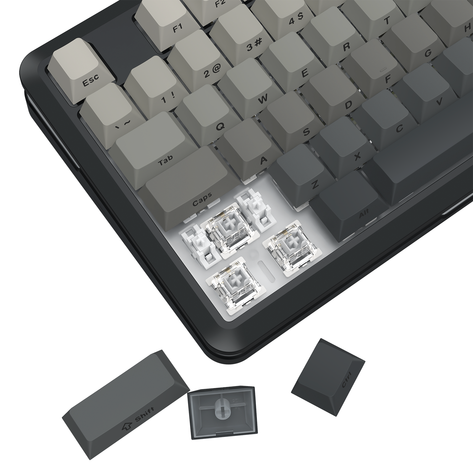 Papan Kekunci Mekanikal Berbingkai GASKET TKL Sambungan 3 Mod WILDSLASH K734SP-RGB-PRO