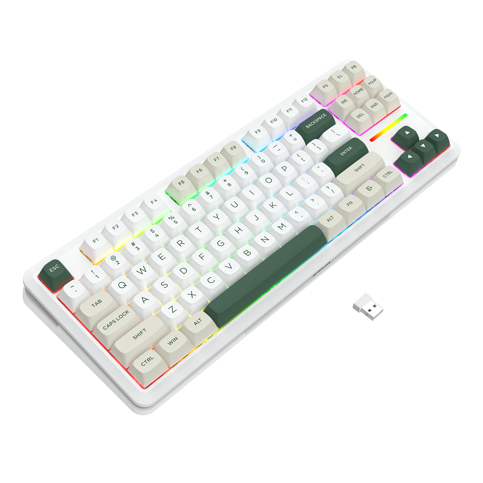 Papan Kekunci Permainan Mekanikal TKL Sambungan 3 Mod WILDSLASH K734WCG-RGB-PRO