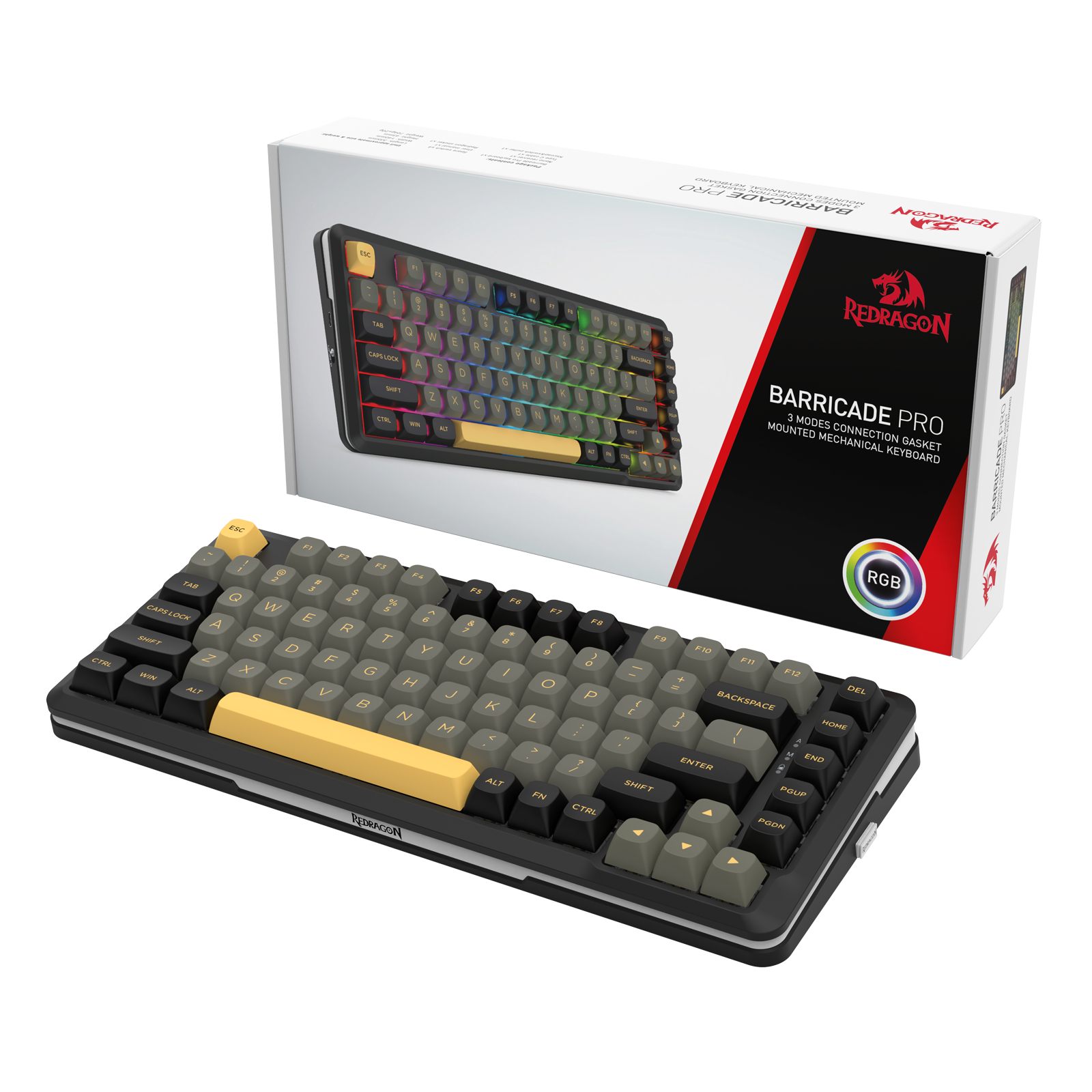PAPAN KEKUNCI MEKANIKAL BARRICADE K738-RGB-PRO 3 Mod Sambungan GASKET Mounted