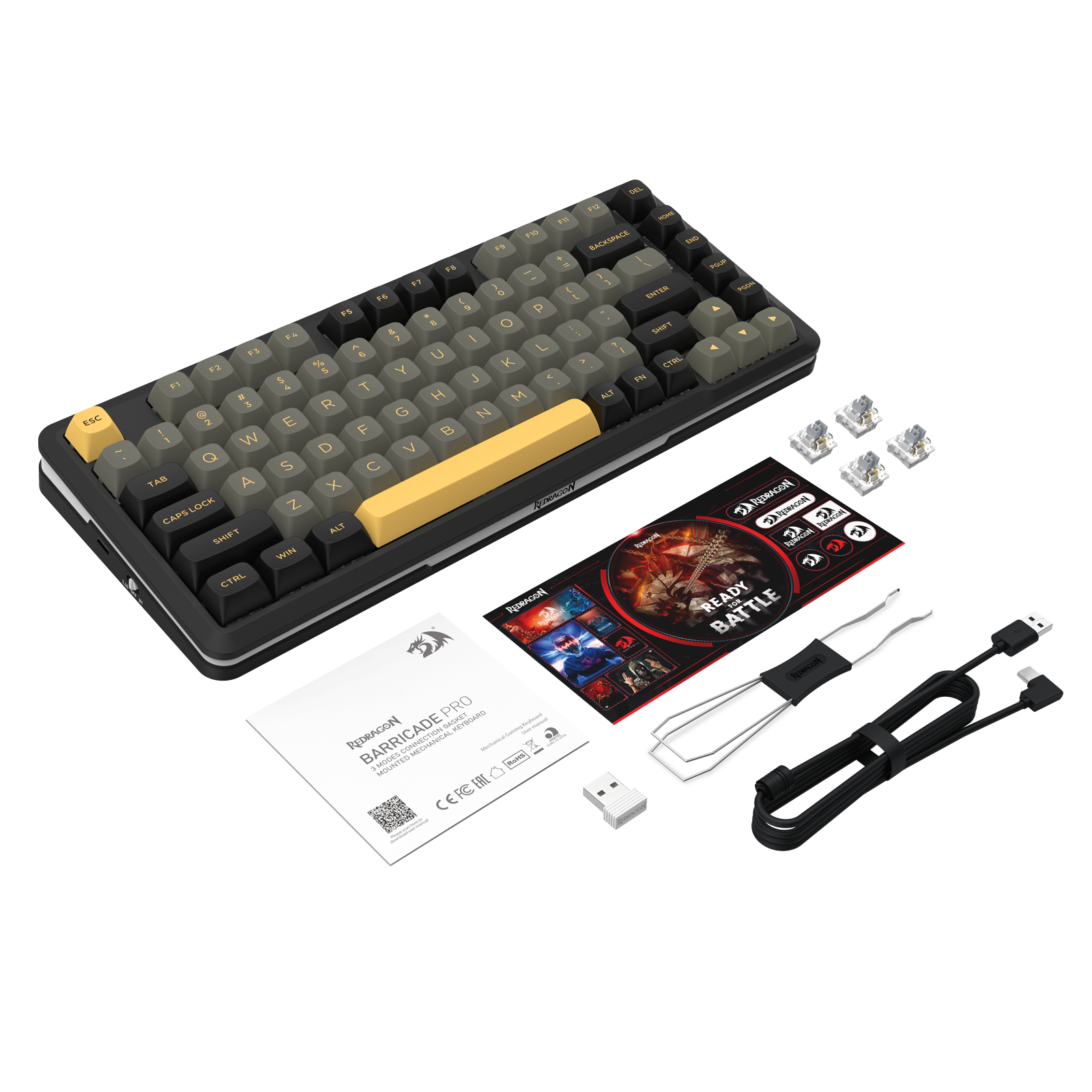 PAPAN KEKUNCI MEKANIKAL BARRICADE K738-RGB-PRO 3 Mod Sambungan GASKET Mounted