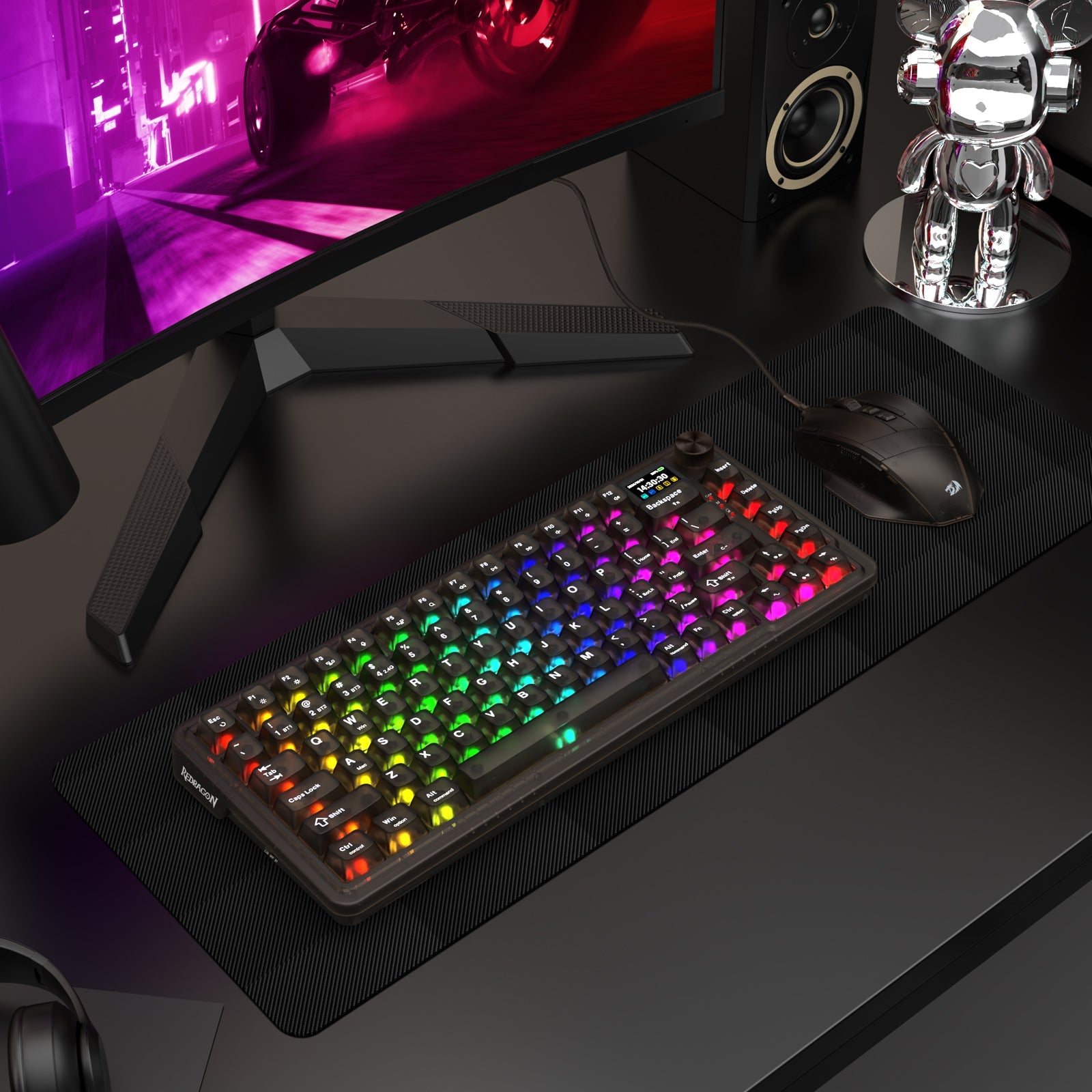 PAPAN KEKUNCI MEKANIKAL HORIUM K751CTB-RGB-PRO 3 MOD GASKET MOUNTED 75% QMK