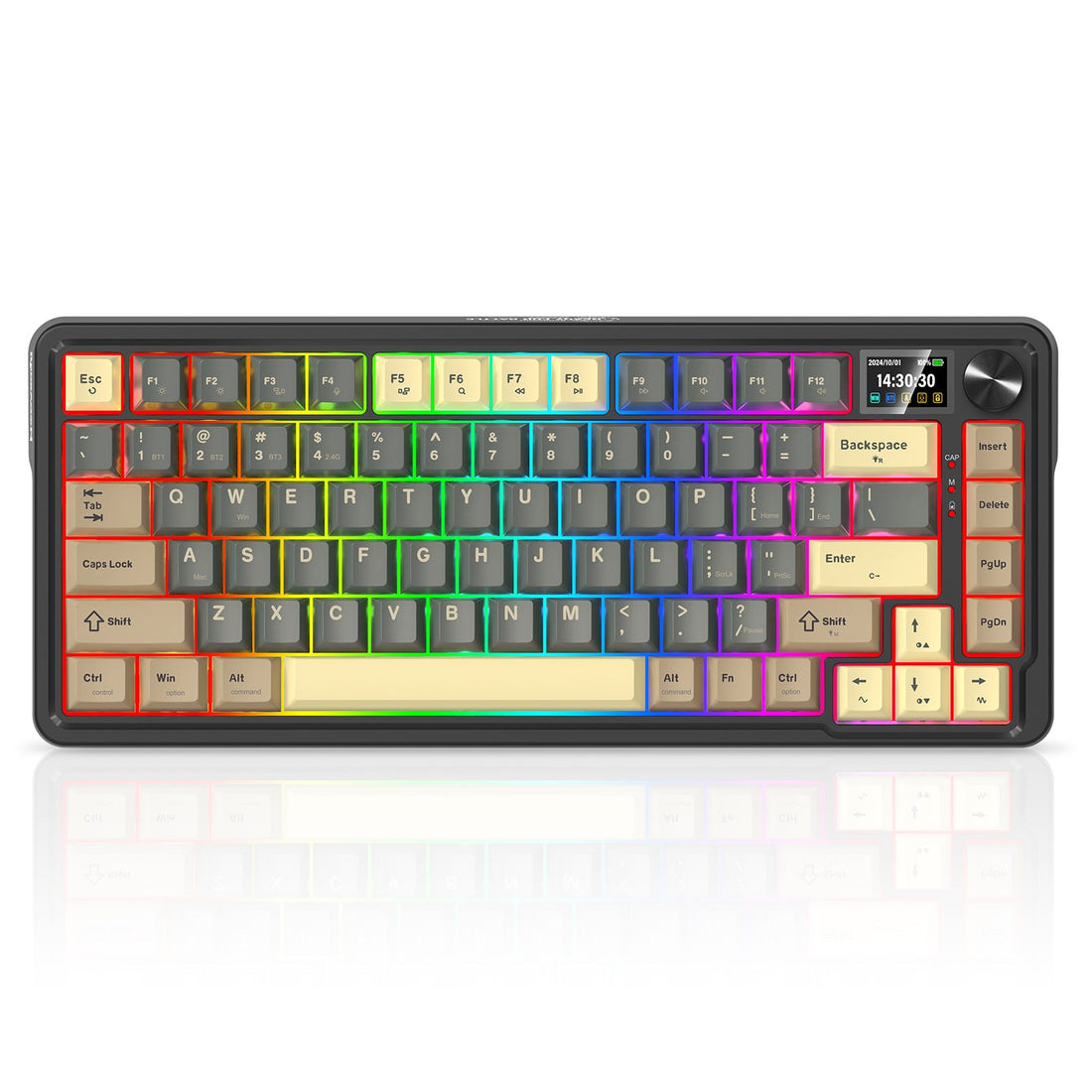 PAPAN KEKUNCI MEKANIKAL QMK THORIUM K751GBC-RGB-PRO 3 MOD GASKET MOUNT 75%