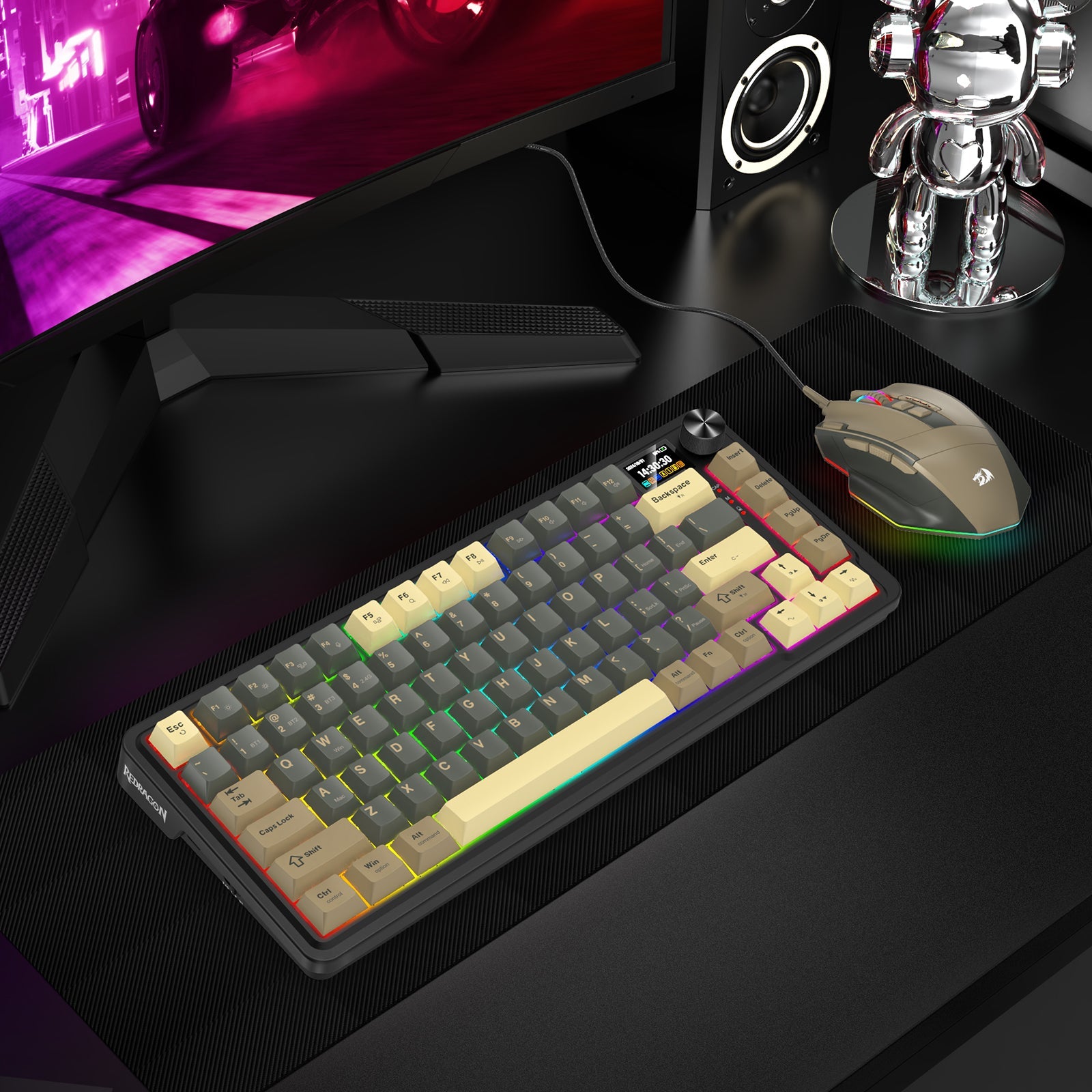 PAPAN KEKUNCI MEKANIKAL QMK THORIUM K751GBC-RGB-PRO 3 MOD GASKET MOUNT 75%