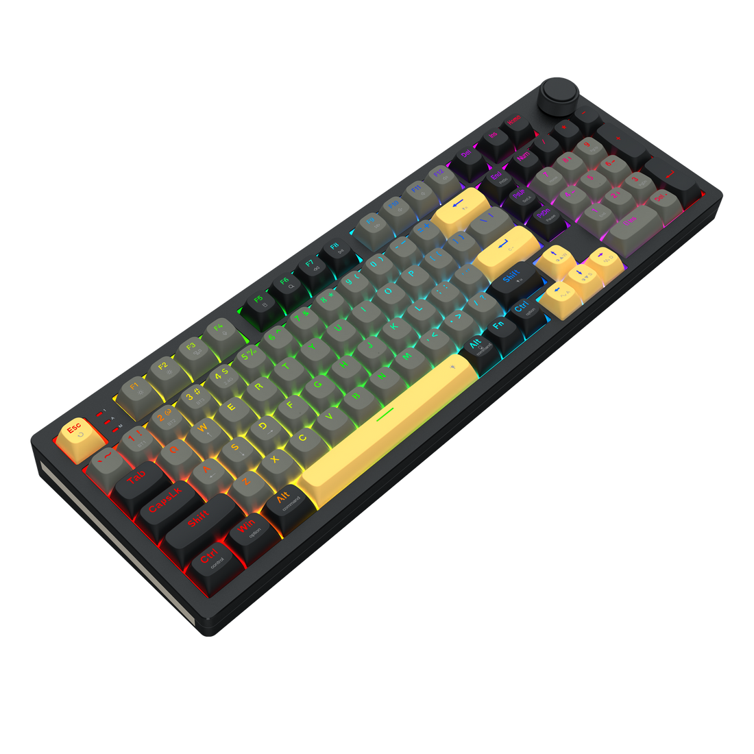 K756GBY-RGB-PRO Papan kekunci mekanikal aluminium Gasket 100+1