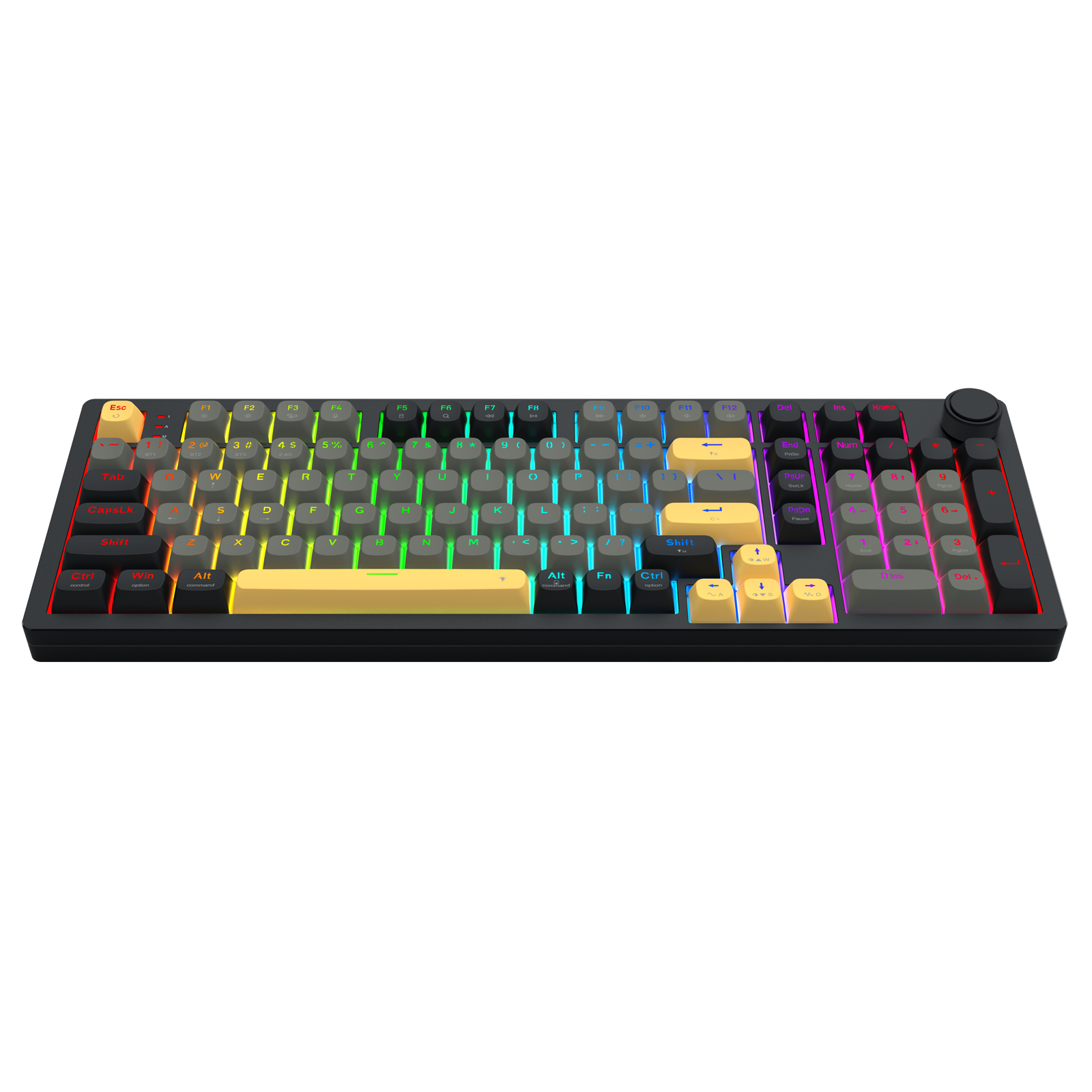 K756GBY-RGB-PRO Papan kekunci mekanikal aluminium Gasket 100+1