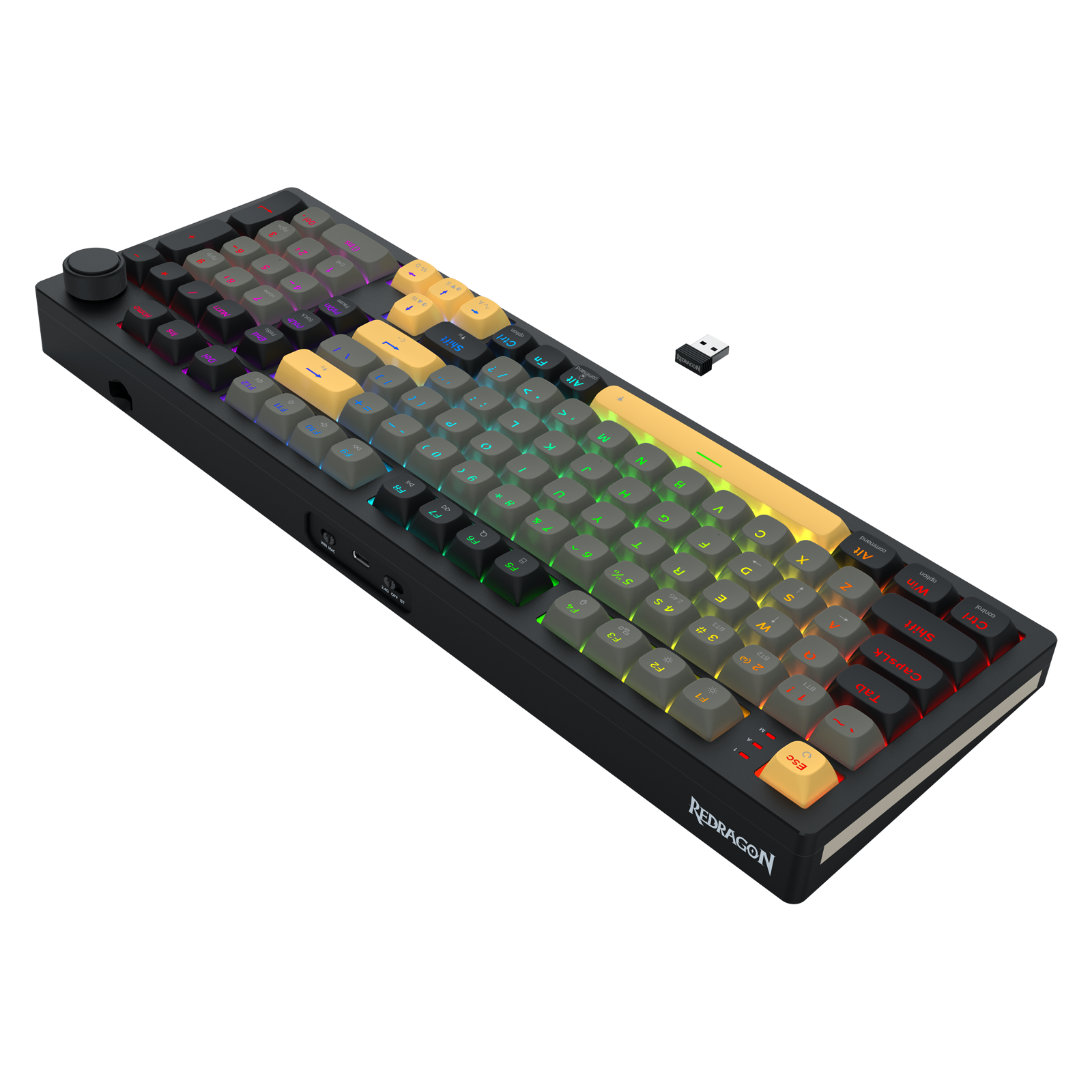 K756GBY-RGB-PRO Papan kekunci mekanikal aluminium Gasket 100+1