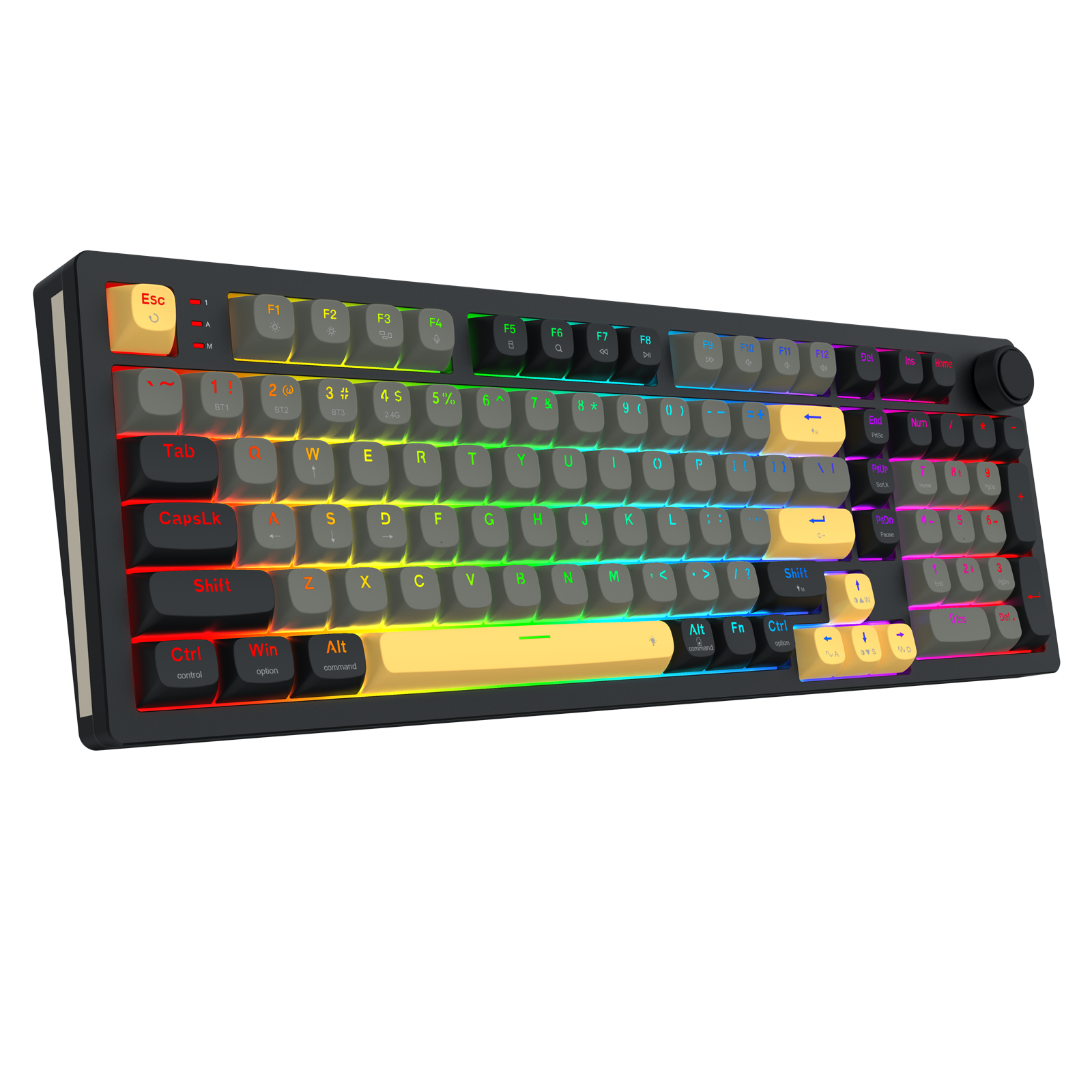 K756GBY-RGB-PRO Papan kekunci mekanikal aluminium Gasket 100+1