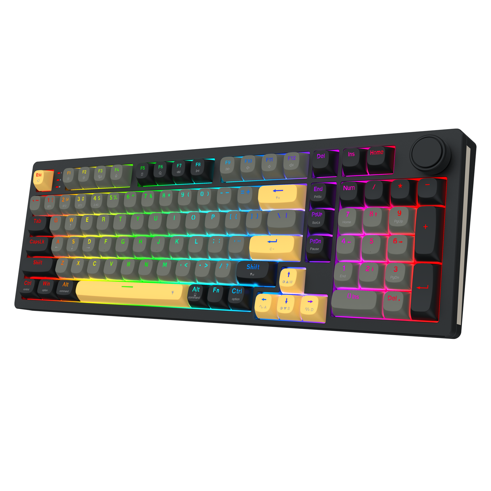 K756GBY-RGB-PRO Papan kekunci mekanikal aluminium Gasket 100+1