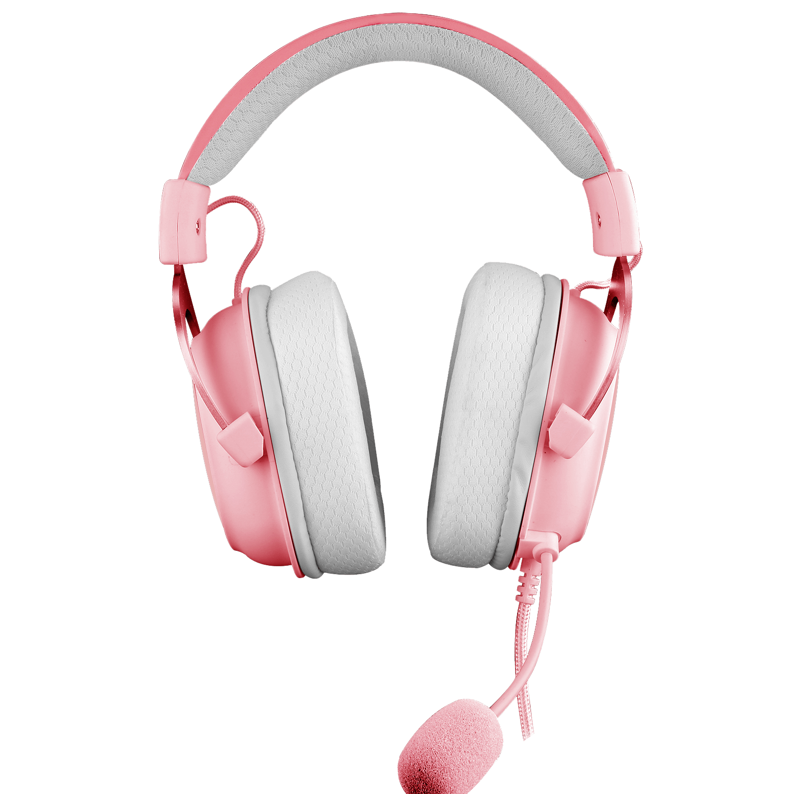 Set Kepala Permainan Berwayar Merah Jambu Redragon H510 Zeus-X RGB - Bunyi Keliling 7.1 - Pemacu Audio 53MM dalam Pad Telinga Buih Memori dengan Penutup Fabrik Tahan Lama - Set Kepala Pelbagai Platform - Berkuasa USB untuk PC/PS4/NS